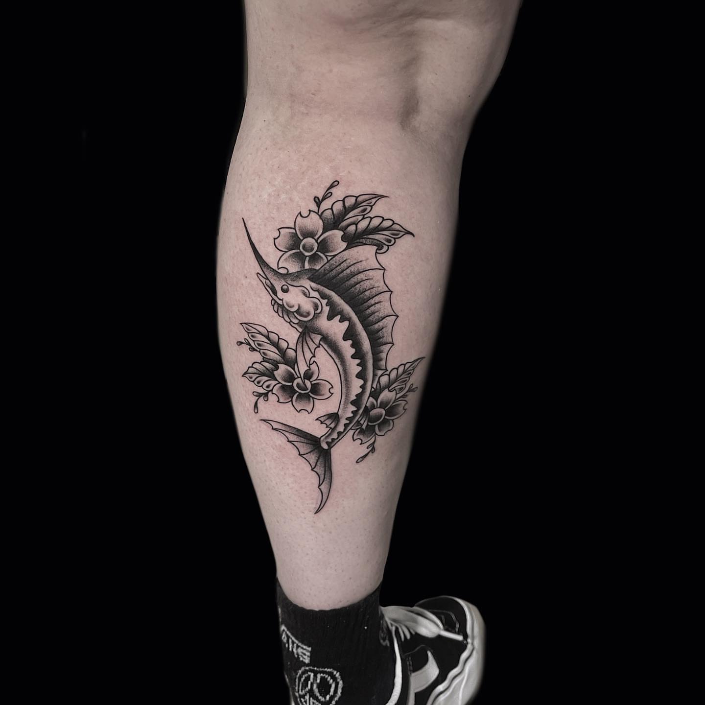 Tattoo by @wizdtattoo — black_and_grey