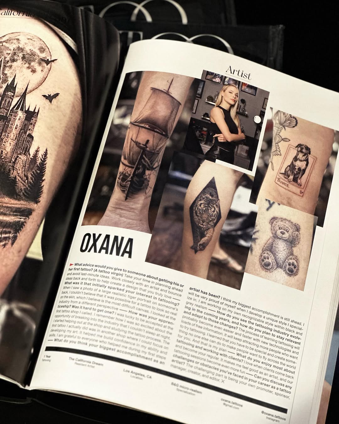 Tattoo by @oxana_ink — black_and_grey, realism