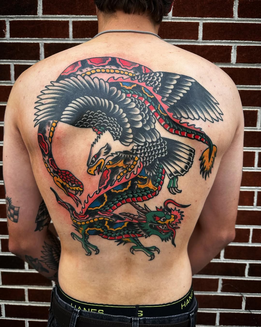 Tattoo by @nickmorantattooer — japanese_irezumi, american_traditional