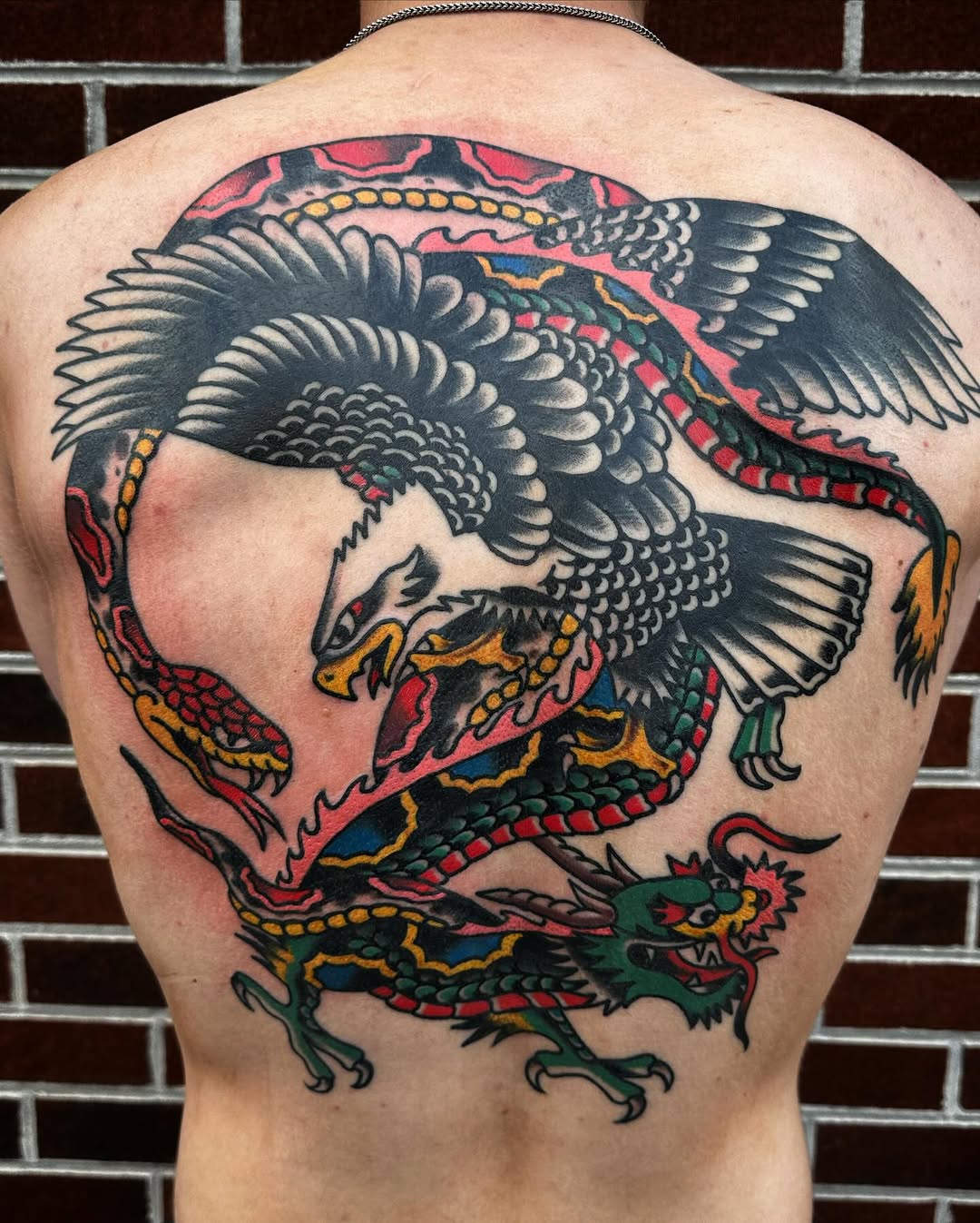 Tattoo by @nickmorantattooer — american_traditional, japanese_irezumi