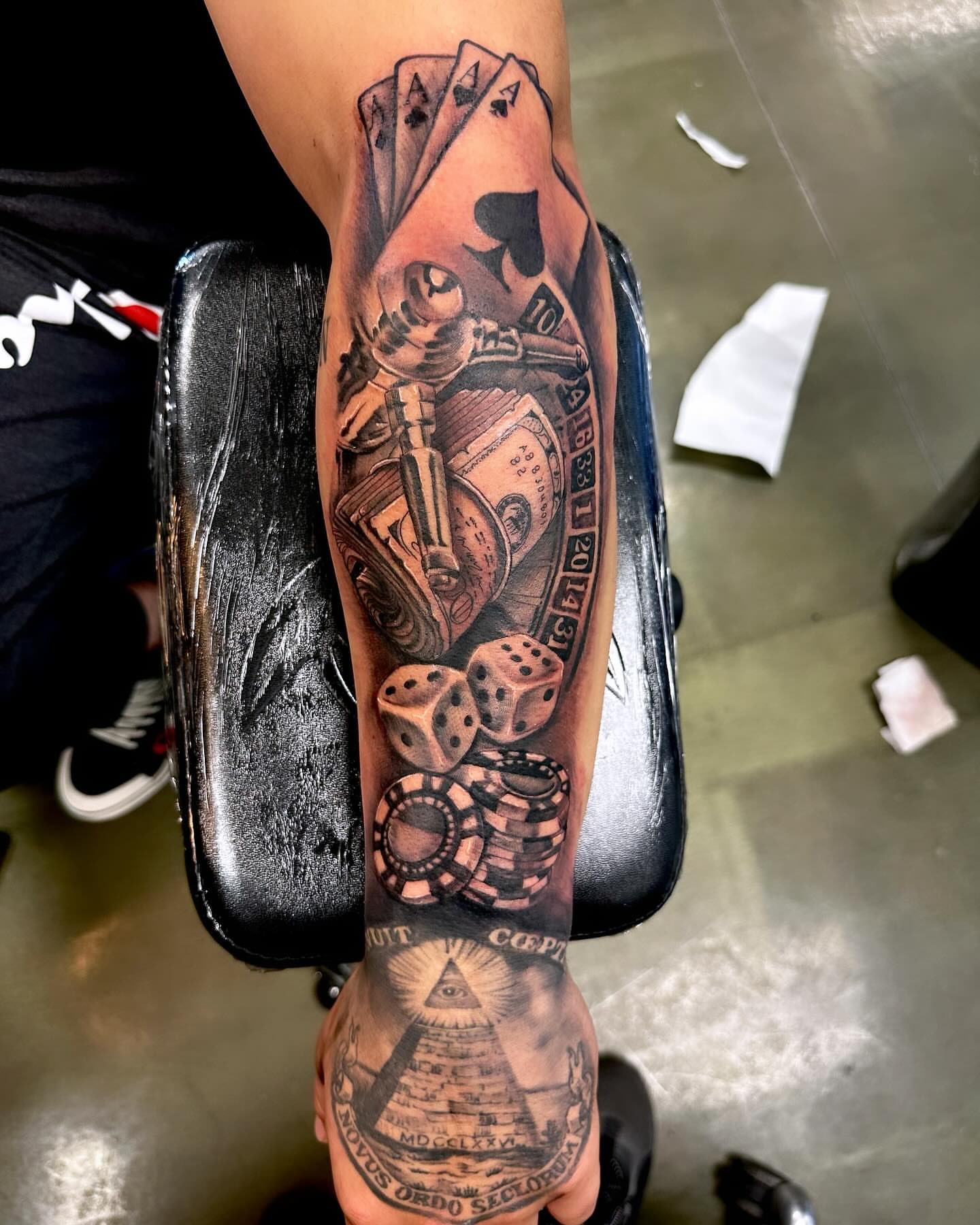 Tattoo by @guzman_tattoo_ — black_and_grey, realism