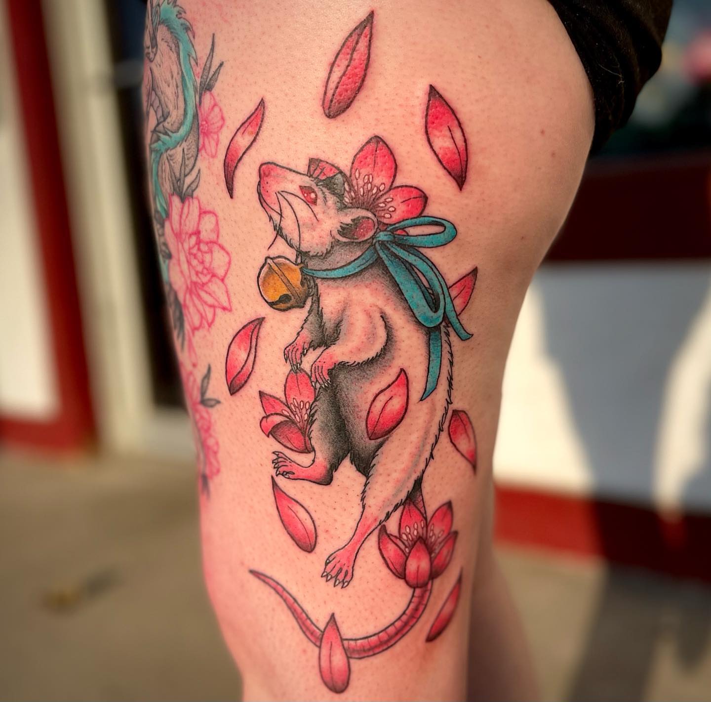 Tattoo by @alandapanda — dotwork, realism