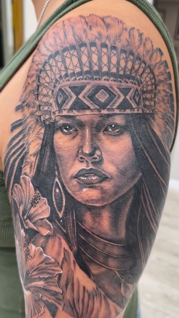 Tattoo by @weaver214 — realism, black_and_grey