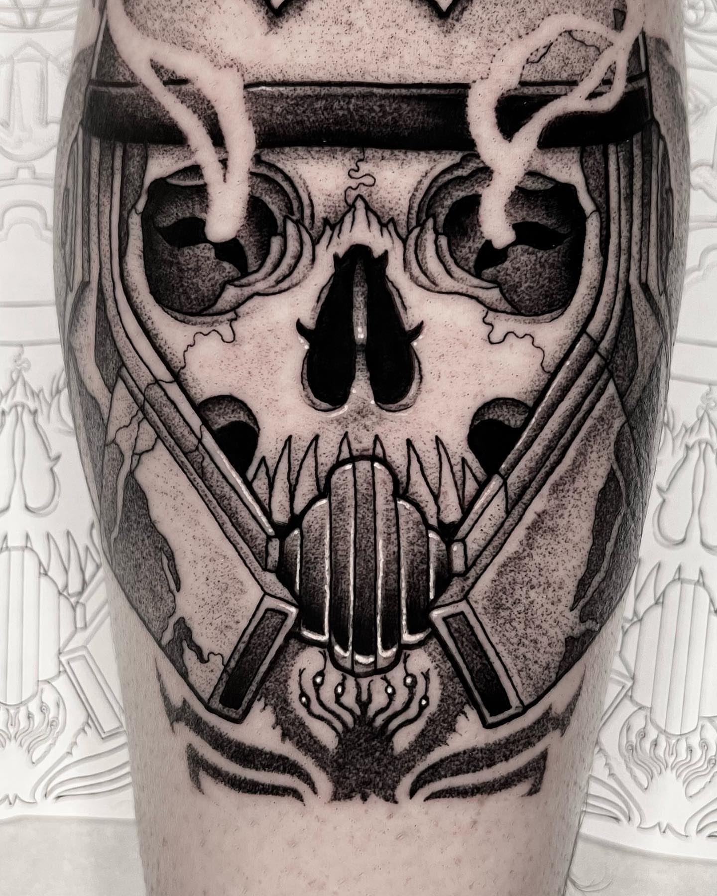 Tattoo by @tyfightertattoos — black_and_grey, geometric