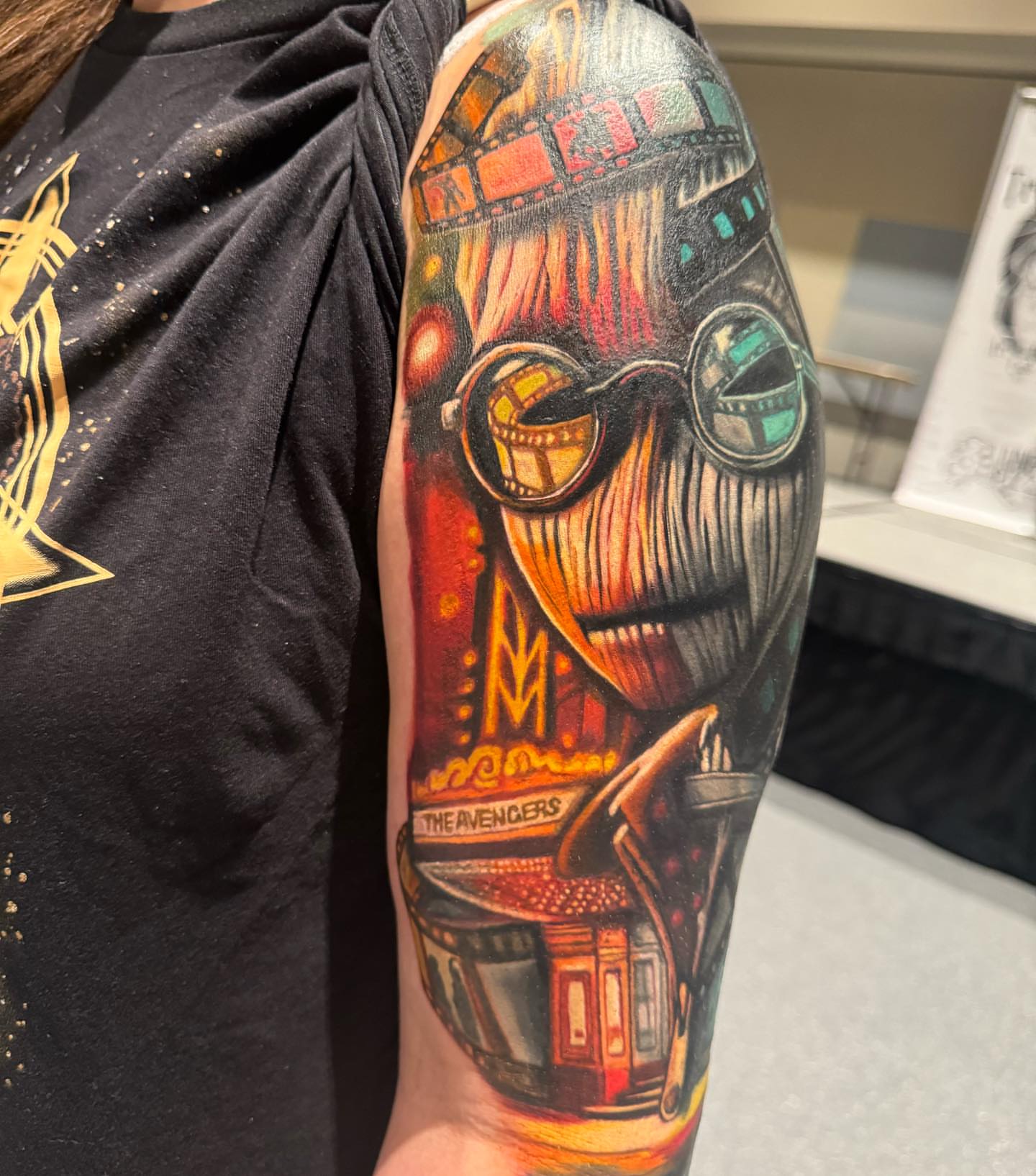 Tattoo by @herna.the.machine — realism, dotwork