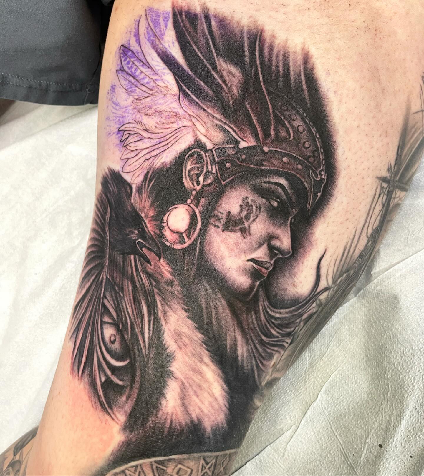 Tattoo by @shesarudemisfit — realism, black_and_grey