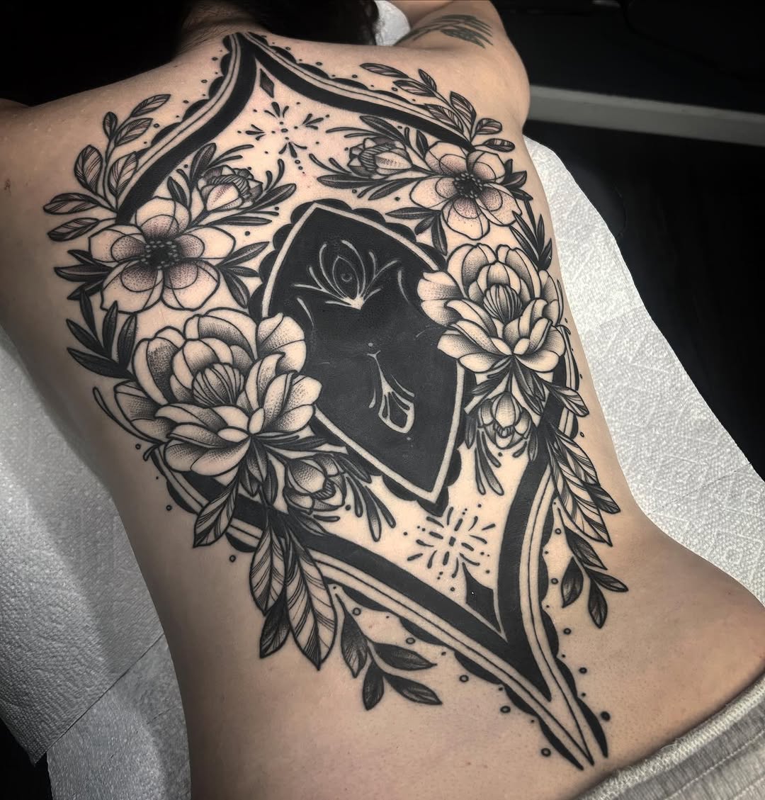 Tattoo by @finelinesbylena — blackwork, ornamental