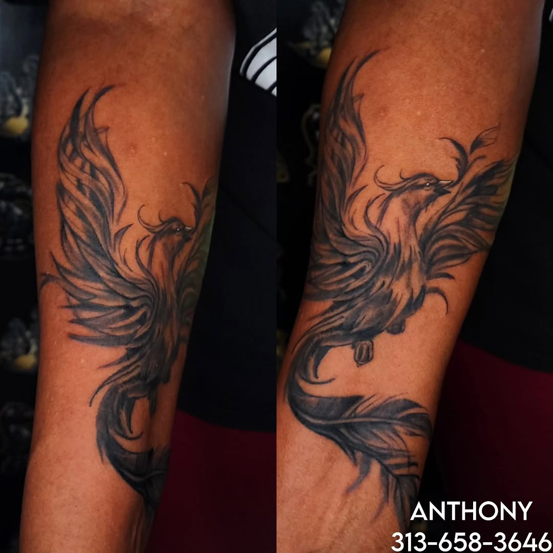 Tattoo by @antmantattoos — black_and_grey, realism