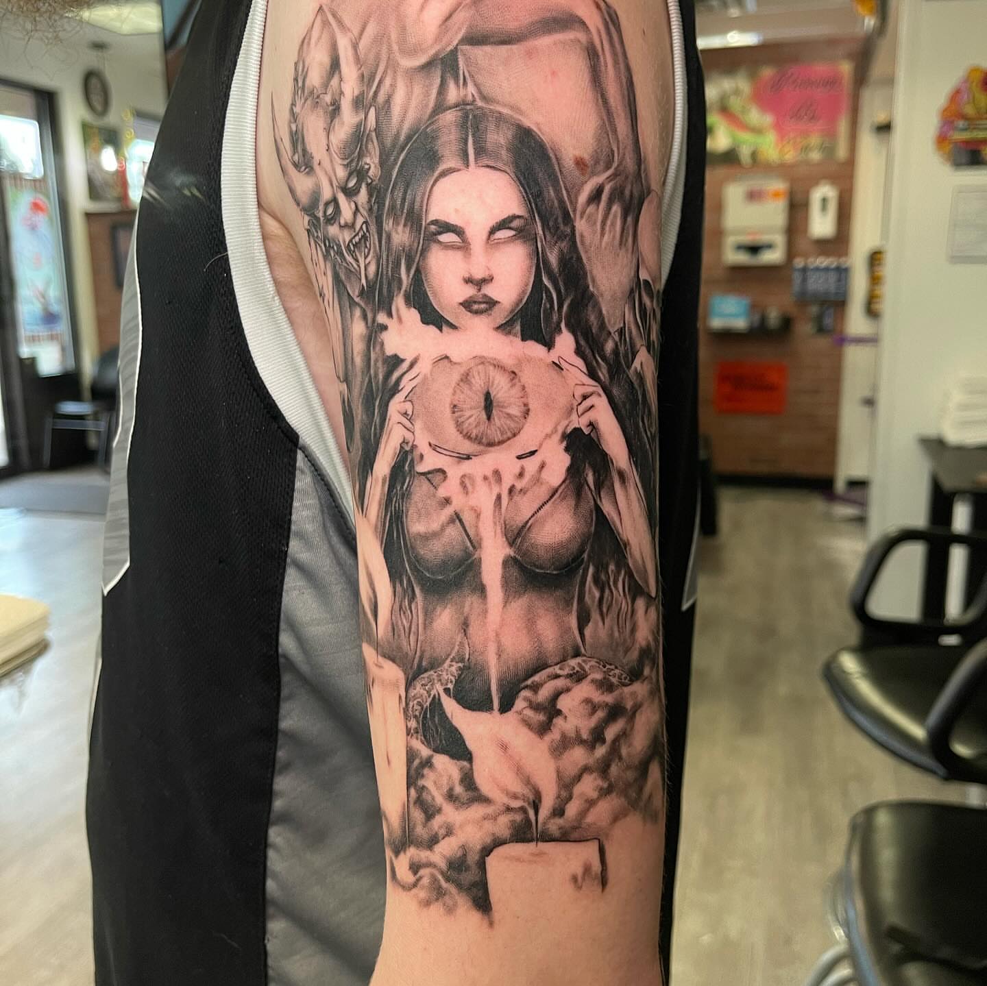 Tattoo by @abnormega_tattooartist — realism, dark_realism