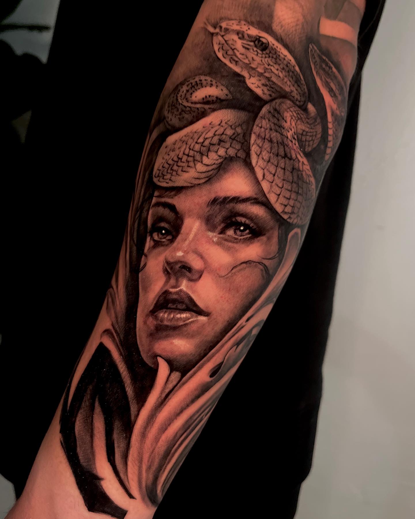 Tattoo by @monica.tattoos — realism, dark_realism