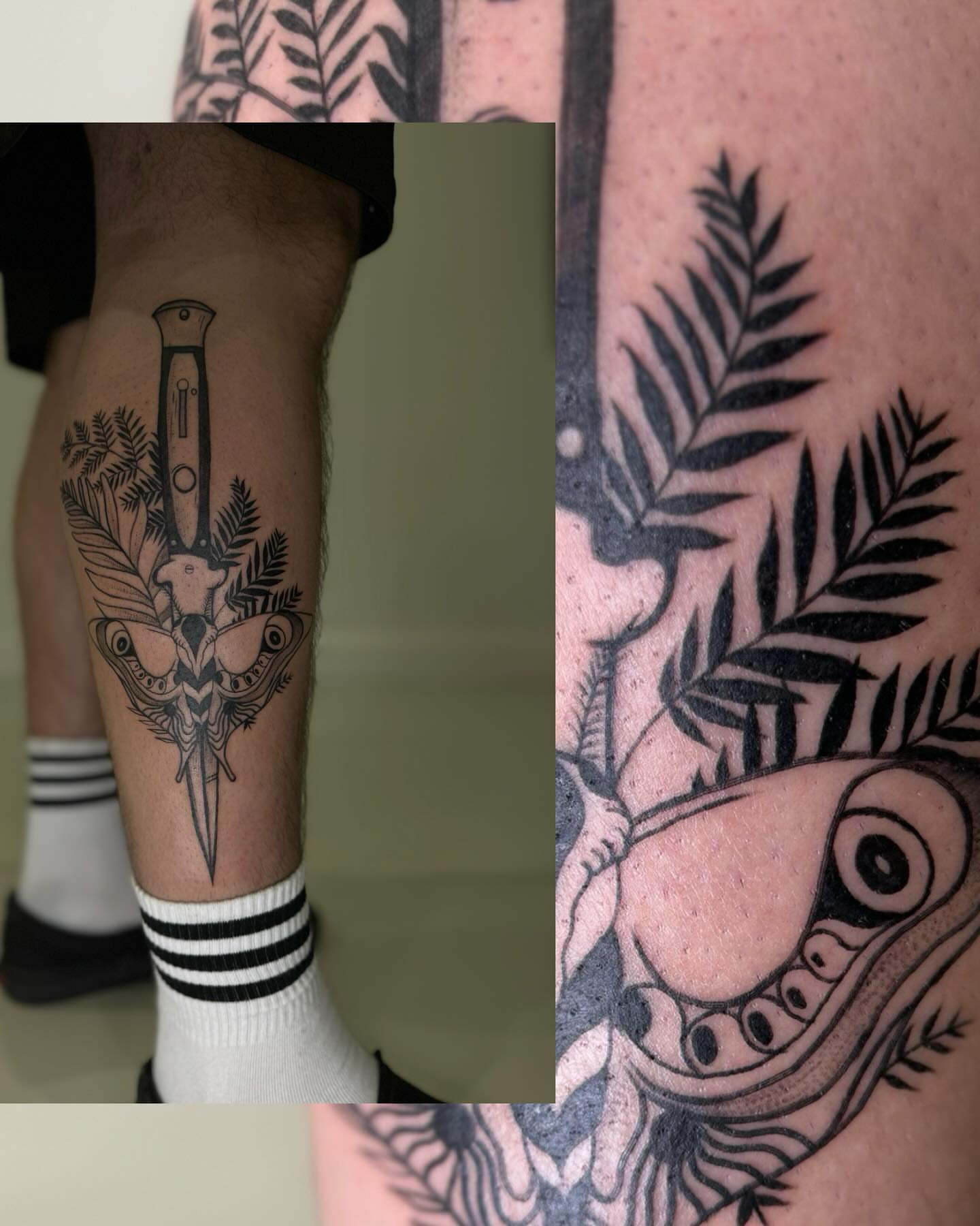Tattoo by @livingsticker β black_and_grey