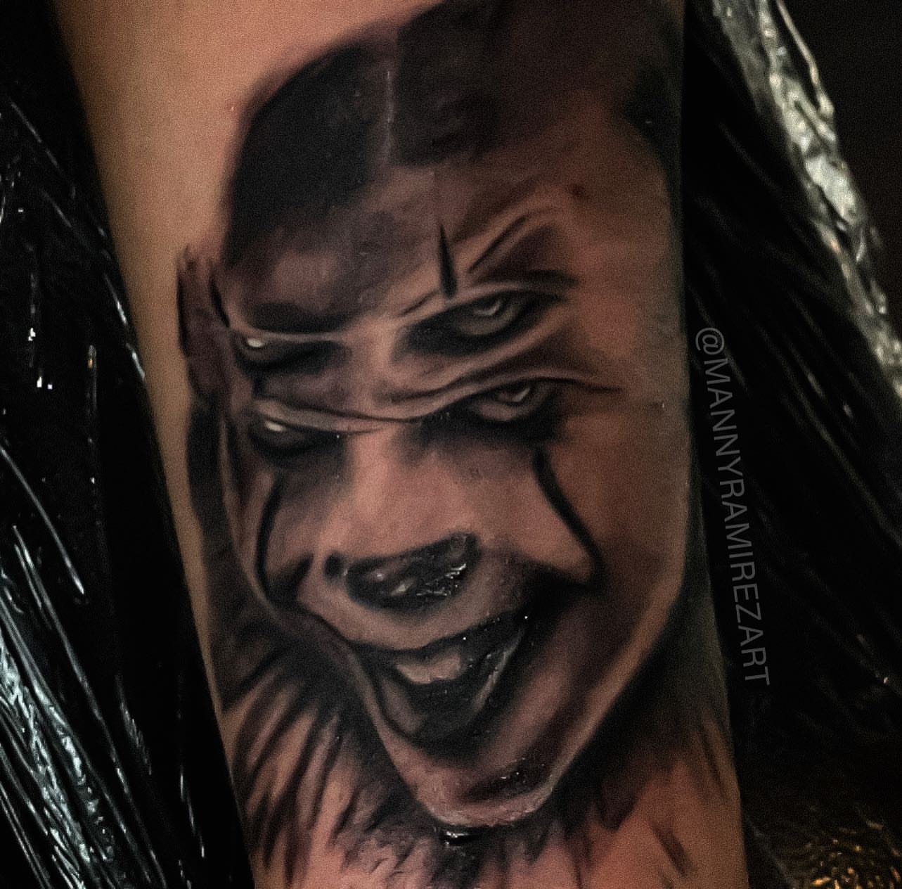 Tattoo by @mannyramirezart — realism, dark_realism