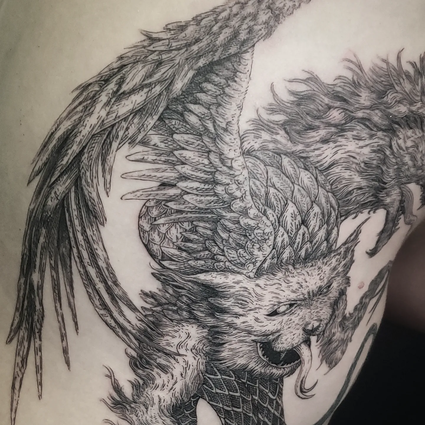 Tattoo by @kritrv — black_and_grey, realism