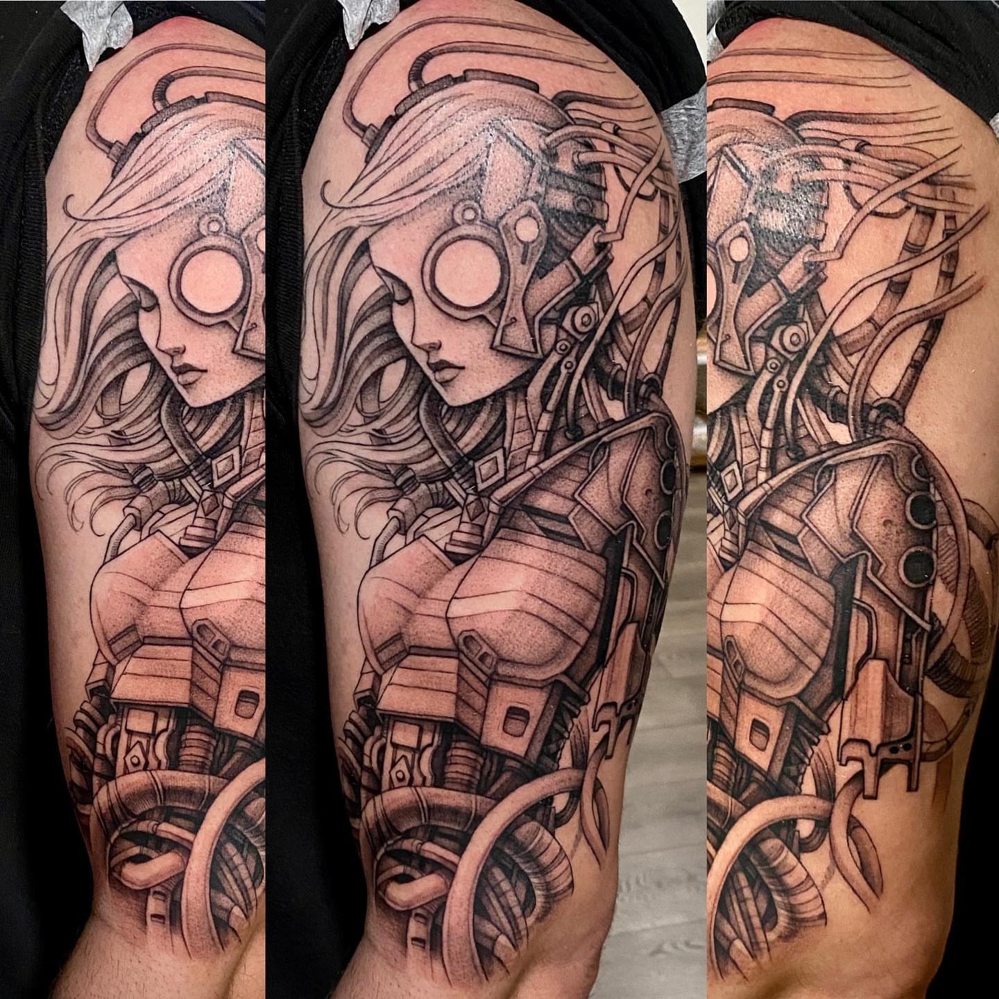Tattoo by @bollingerart — black_and_grey, realism