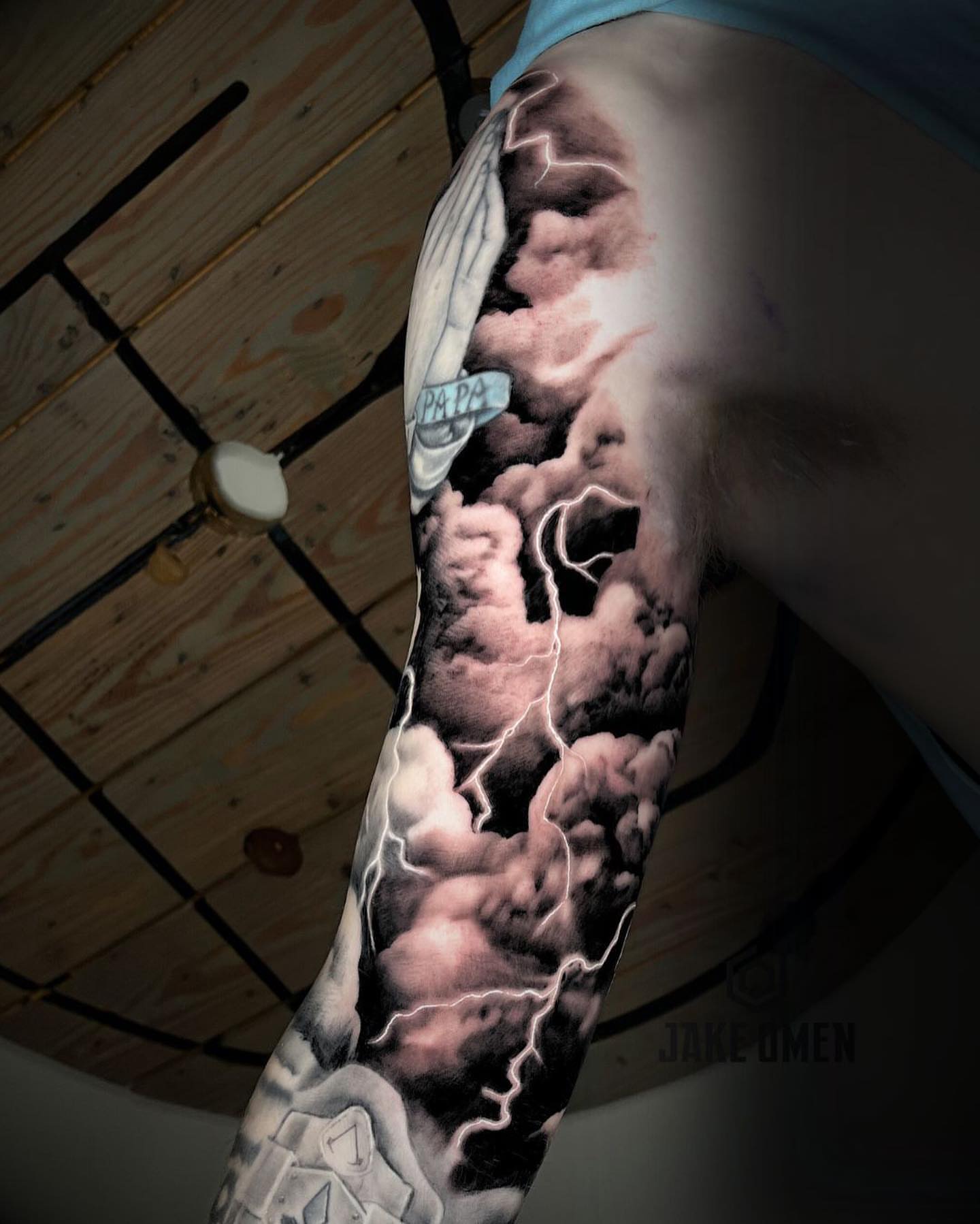 Tattoo by @jakeomen — black_and_grey, realism