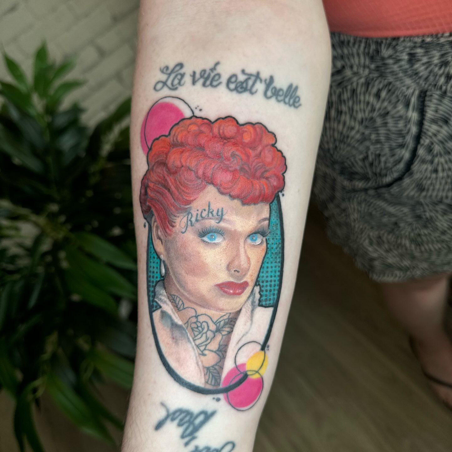 Portrait of a woman realism tattoo on the forearm by Steph ❤️‍🔥 New Jersey Tattoo Artist