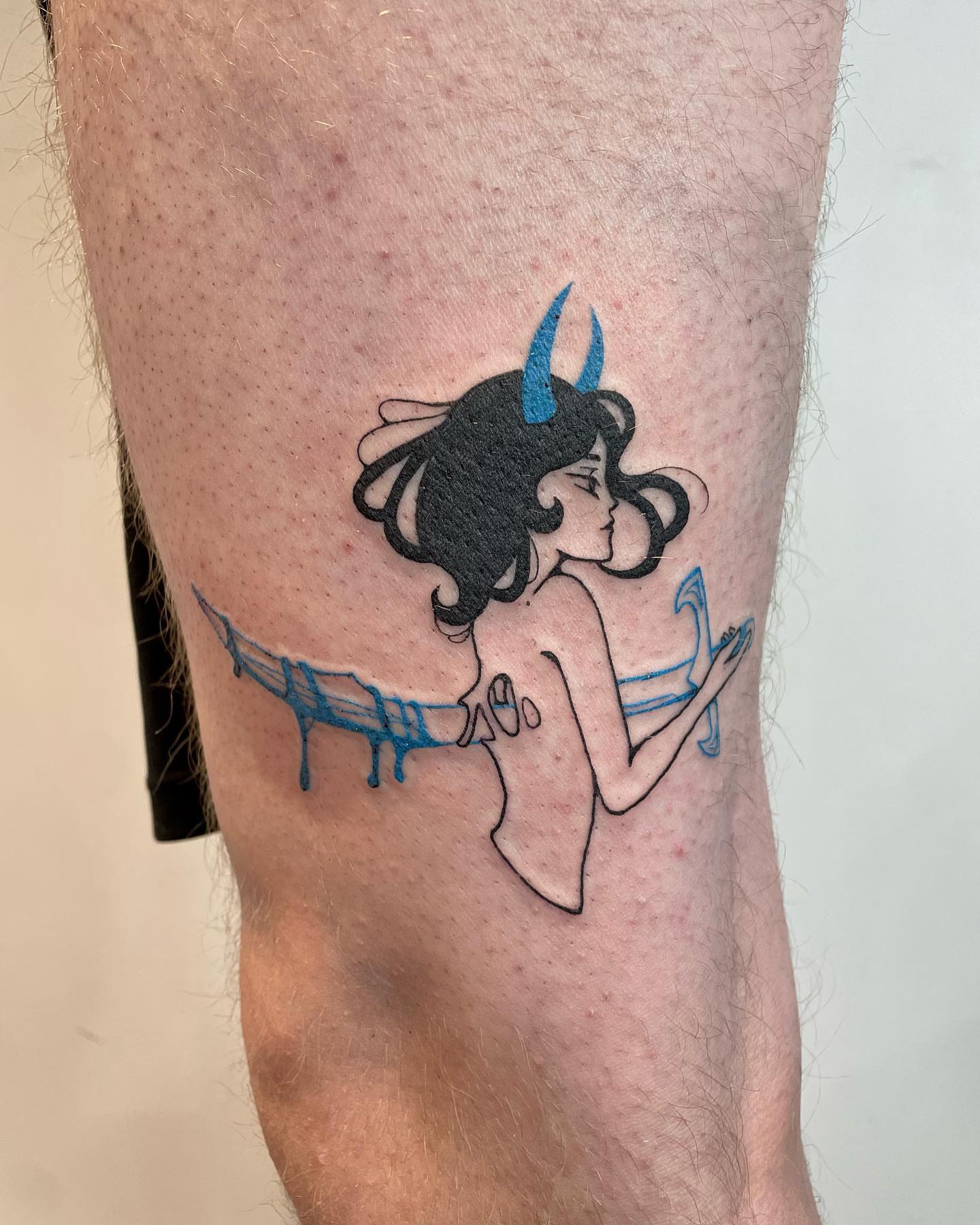 Tattoo by @gloomtimes — anime