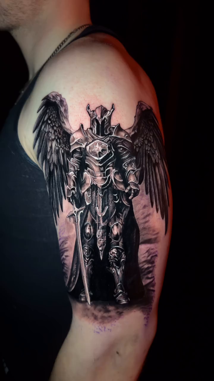 Tattoo by @pyramidofink β dark_realism, black_and_grey
