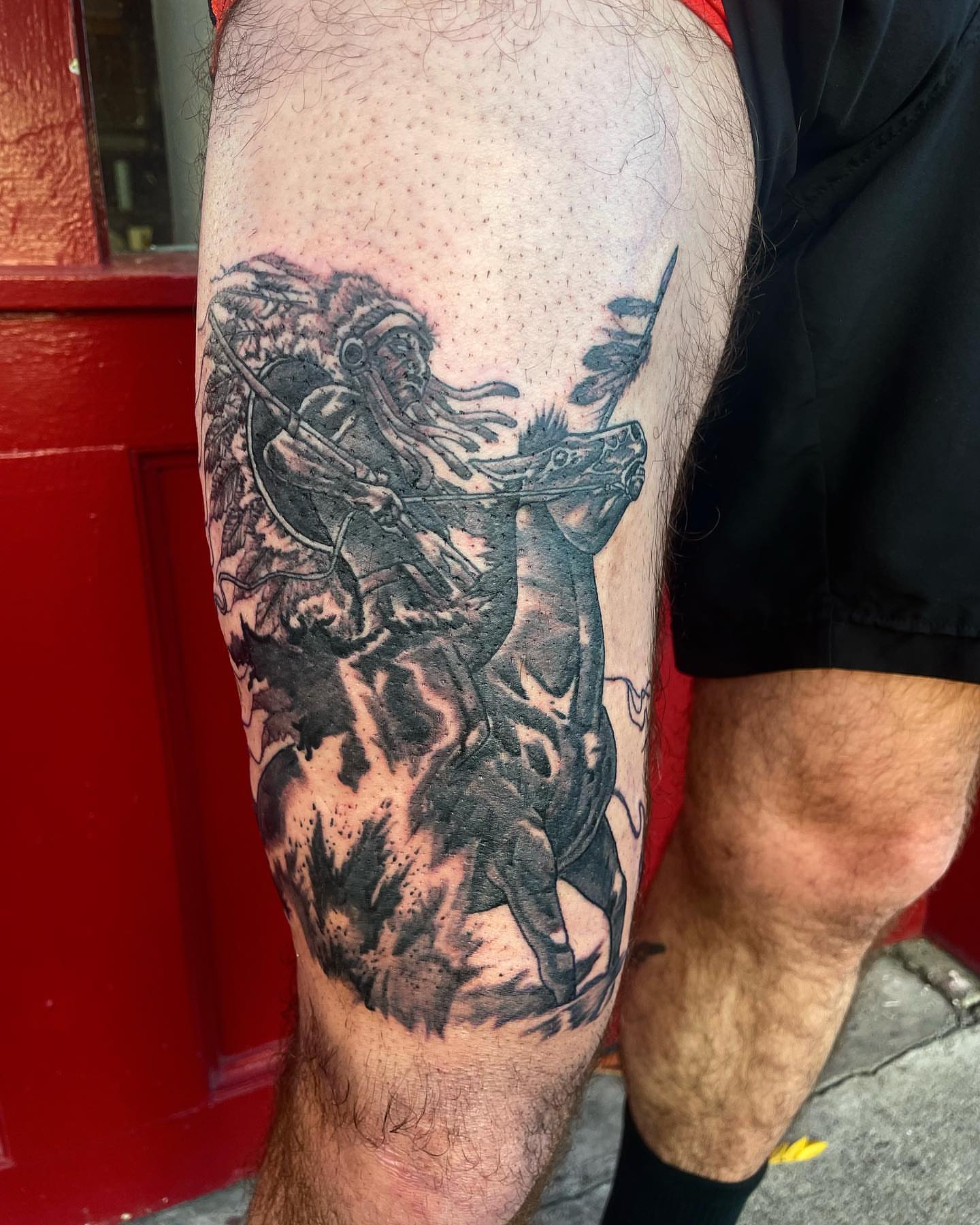 Tattoo by @duggernautt — black_and_grey, realism