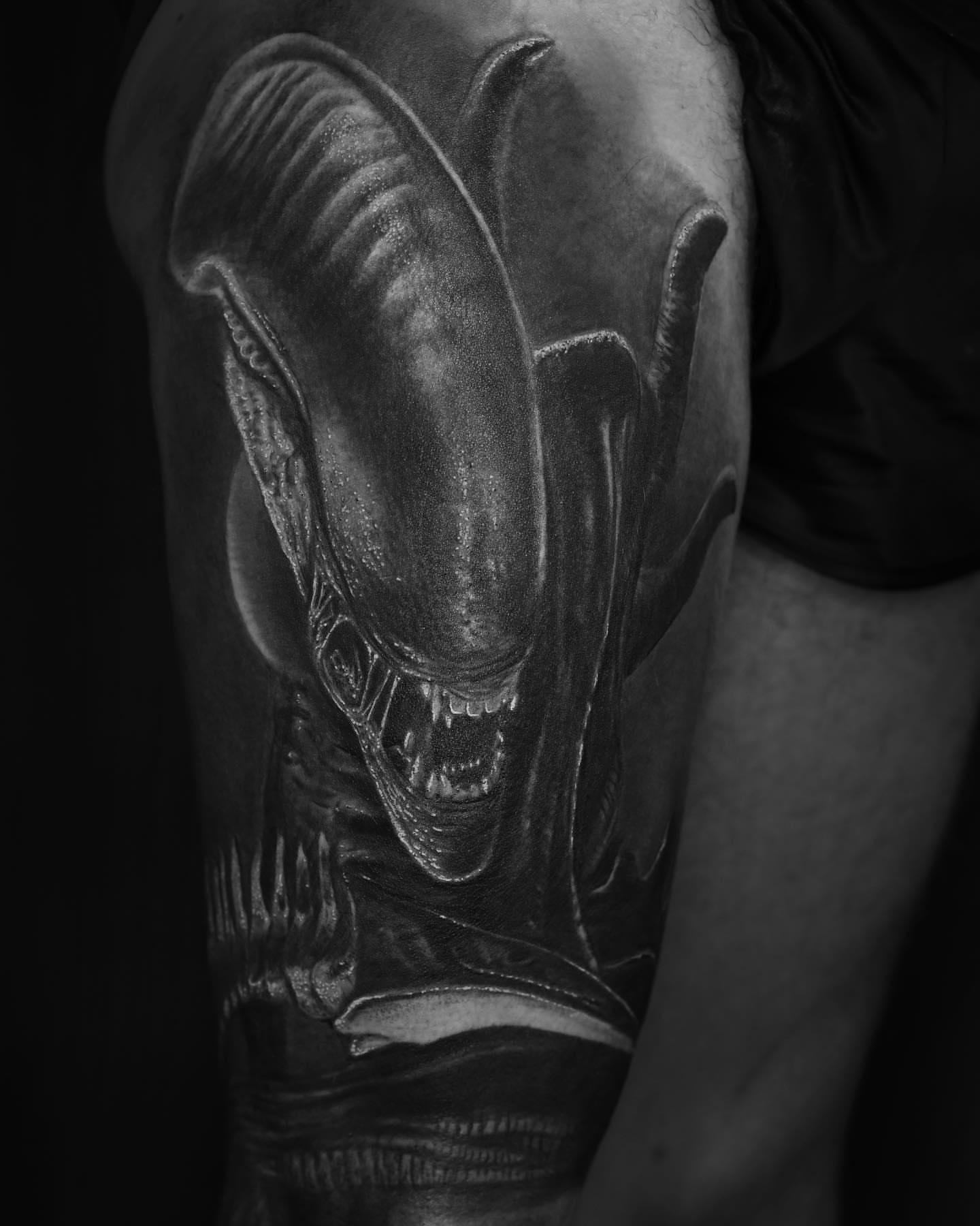 Tattoo by @dustinburtart — black_and_grey, realism