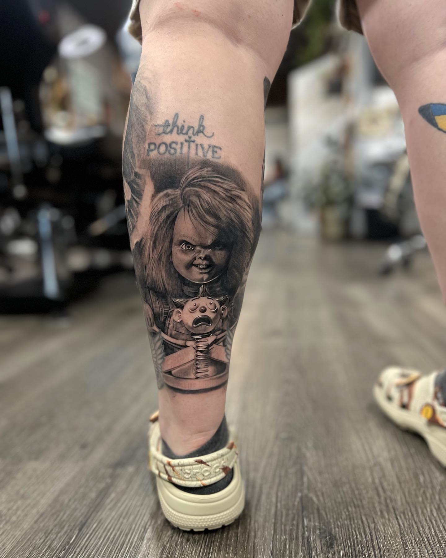 Doll and child realism tattoo on the forearm by Nance⚡
