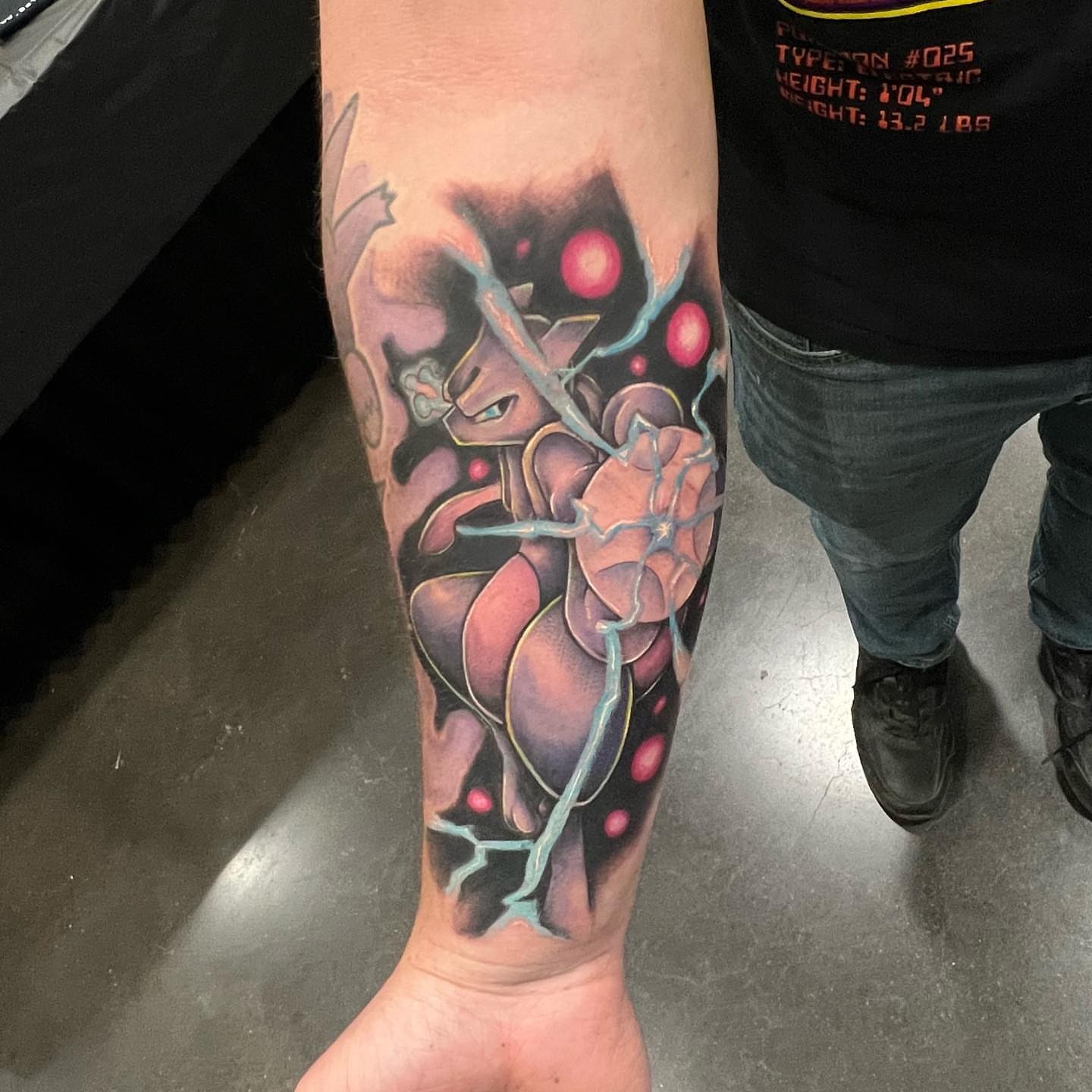 Electroplasma creature new school tattoo on the forearm by Seth Scott