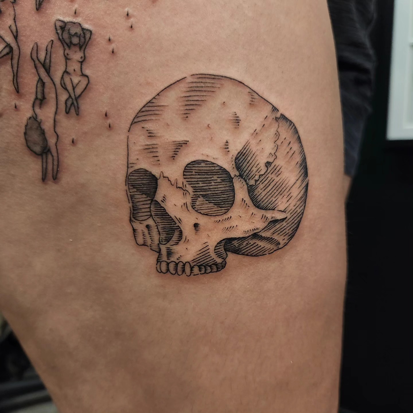 Tattoo by @stone_man720 — black_and_grey