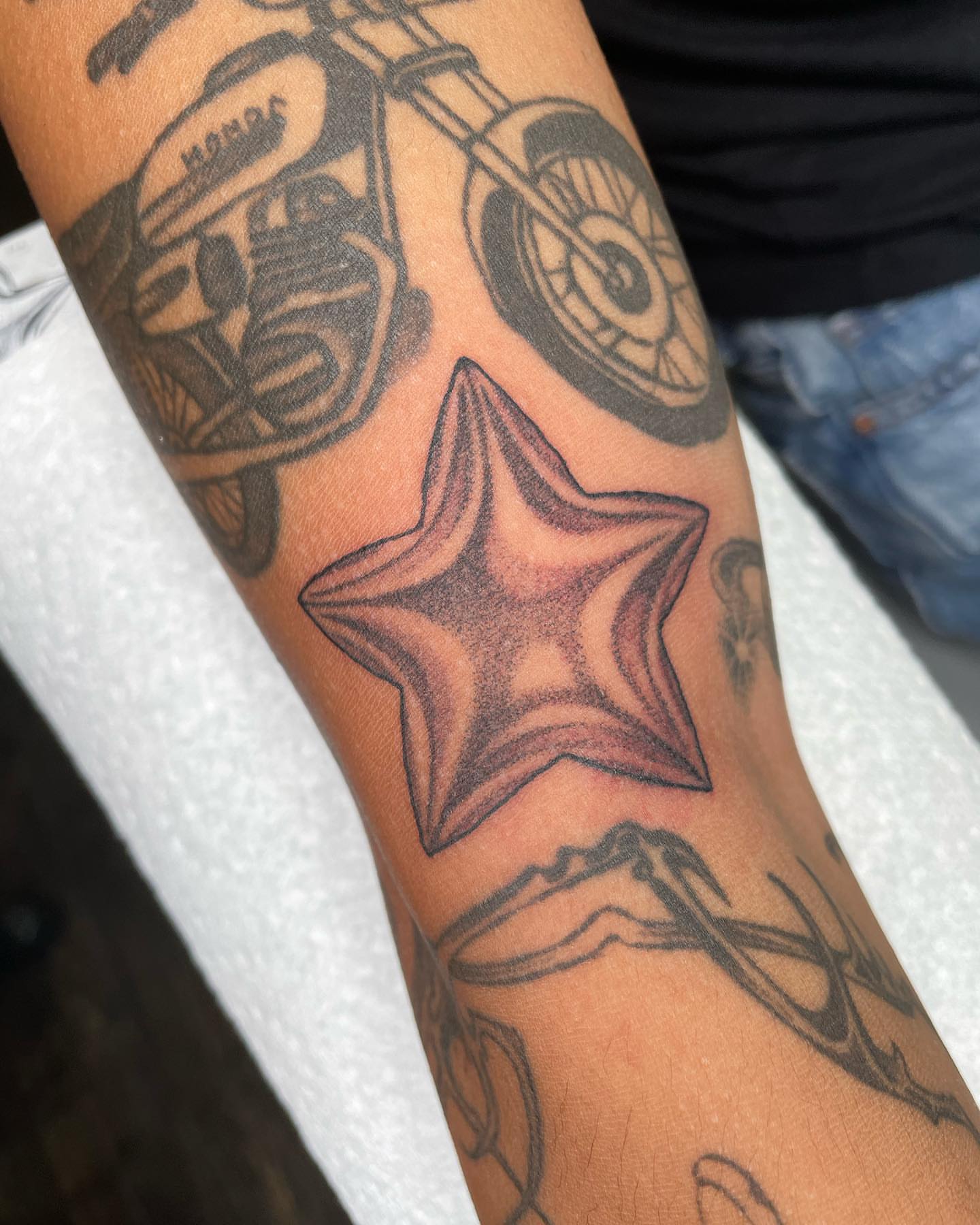 Tattoo by @firststepentropy — black_and_grey