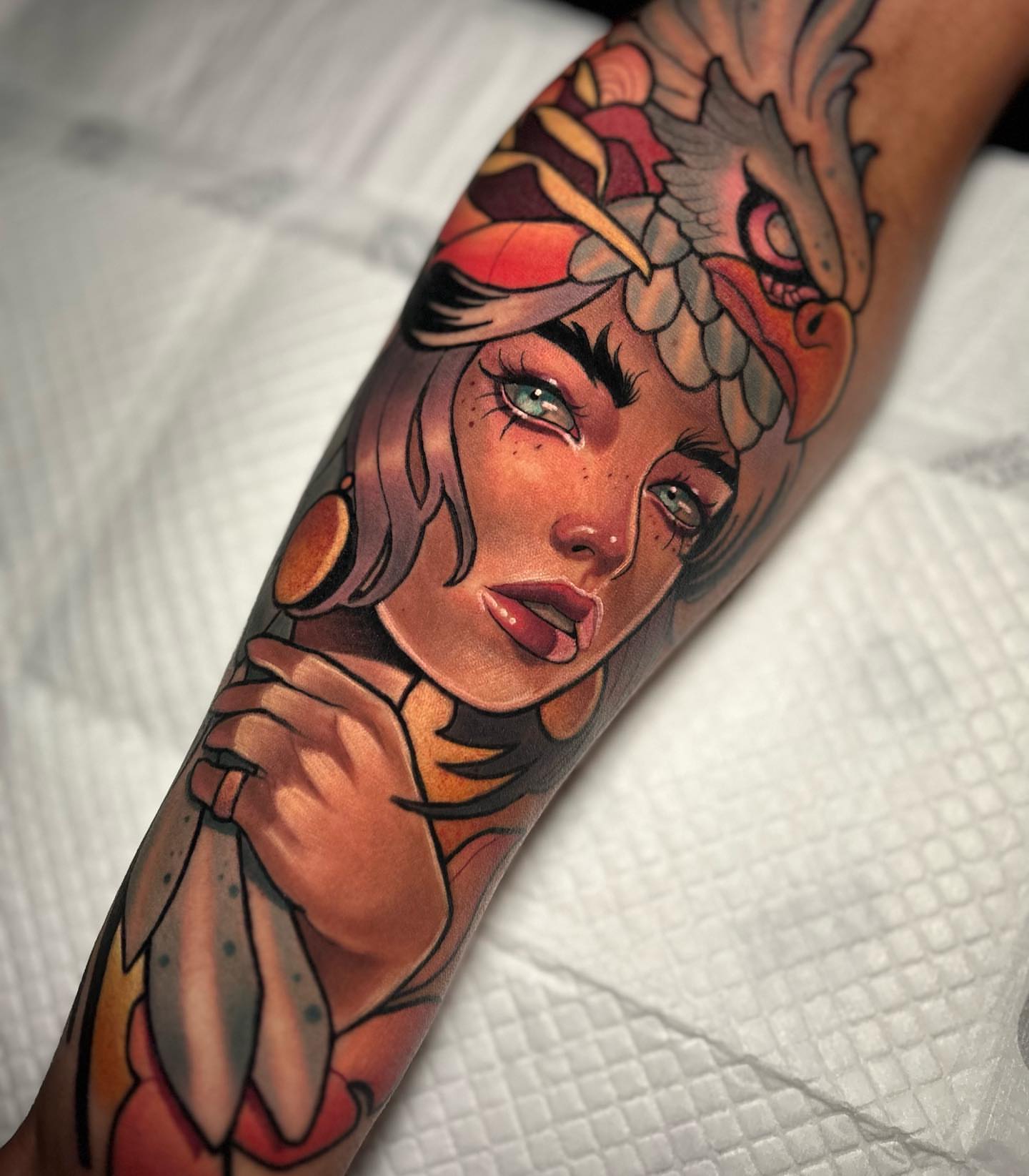 Tattoo by @teamrockettattoo — american_traditional, realism