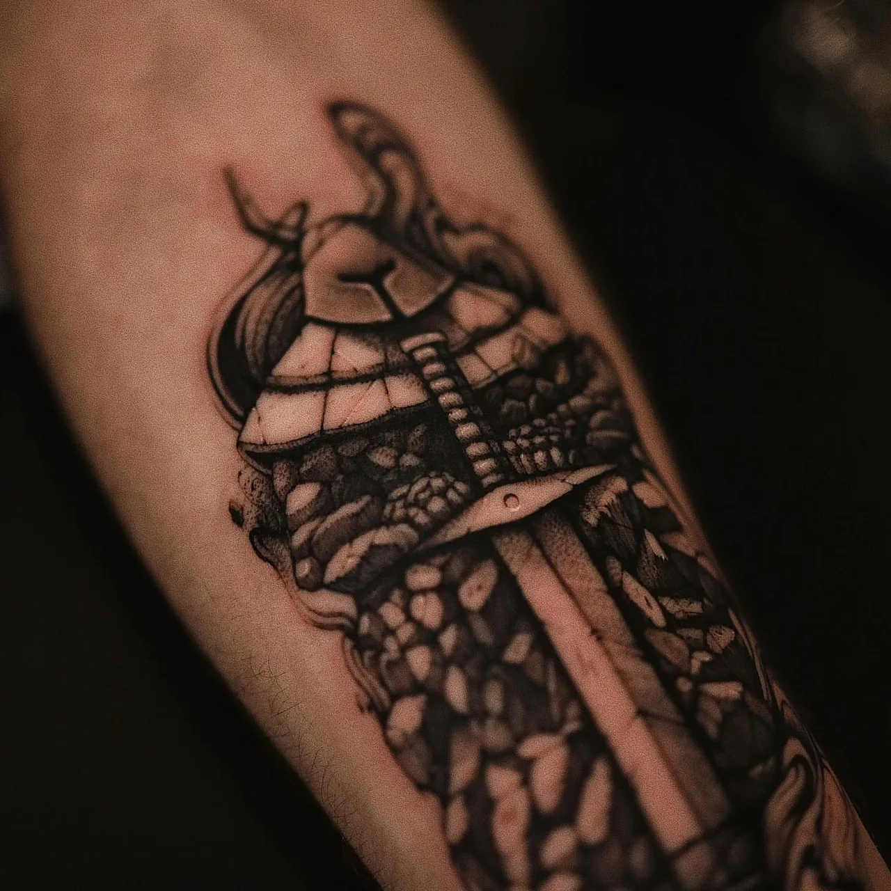 Dragon realism tattoo on the forearm by Minho