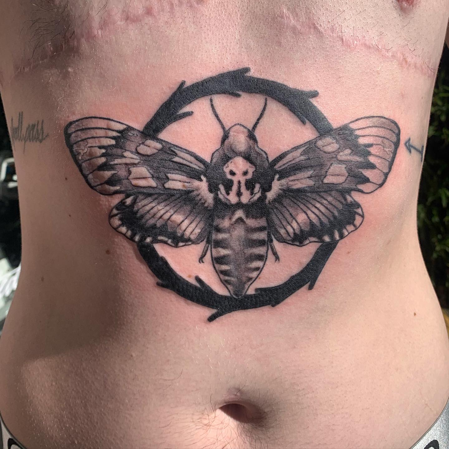 Tattoo by @maggieatattoo — black_and_grey, realism