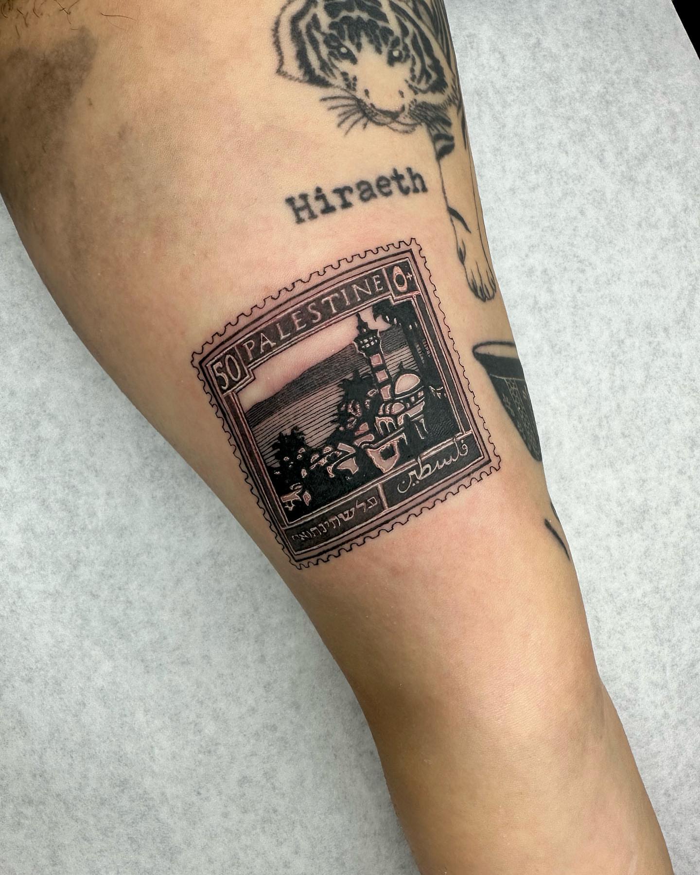 Tattoo by @emkriegart — black_and_grey