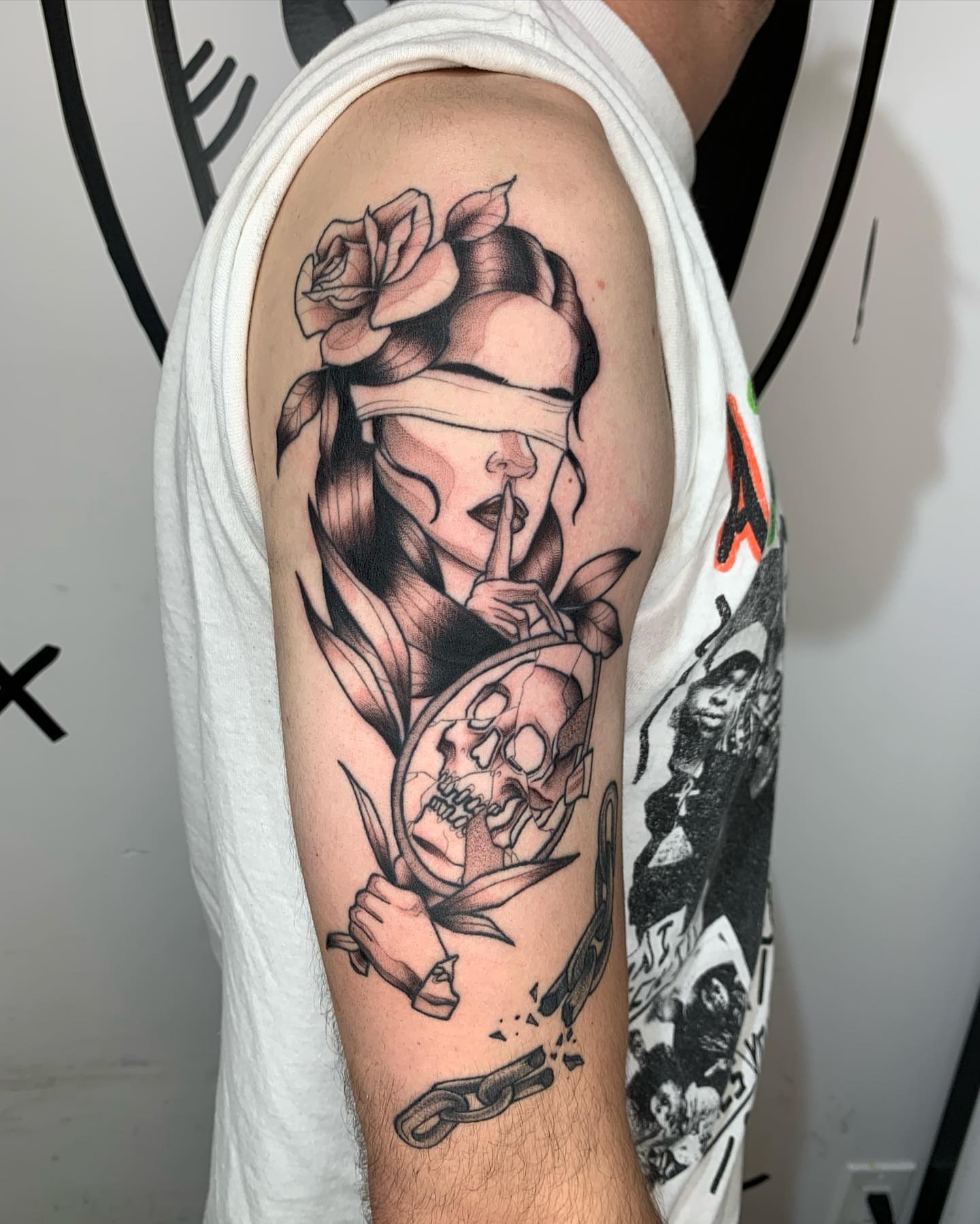 Tattoo by @lvl40lich — black_and_grey, realism