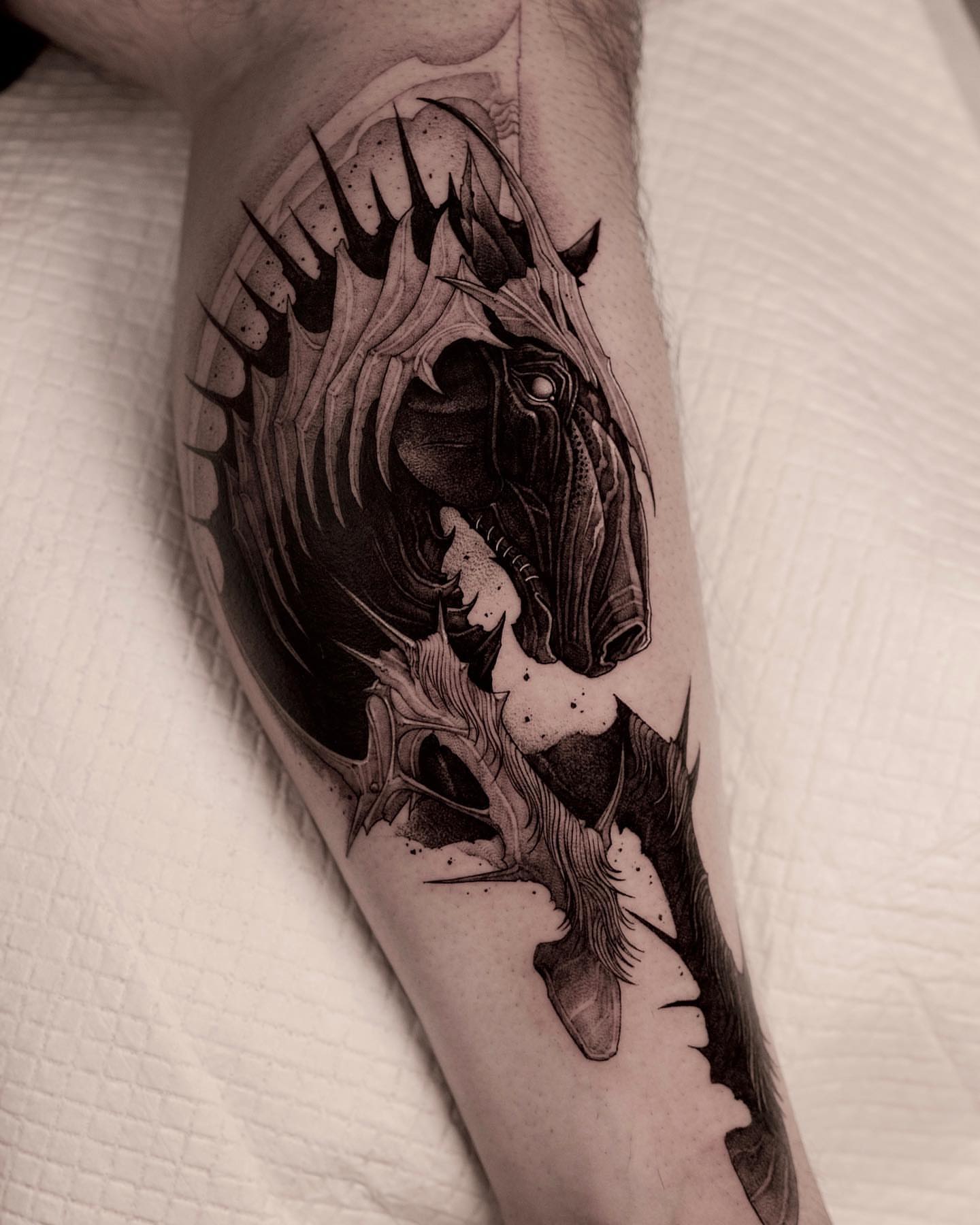 Tattoo by @47volt — black_and_grey, realism