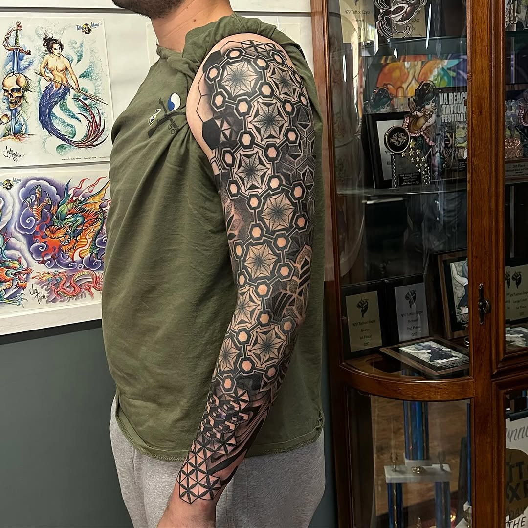 Tattoo by @jackiespillane — geometric, blackwork