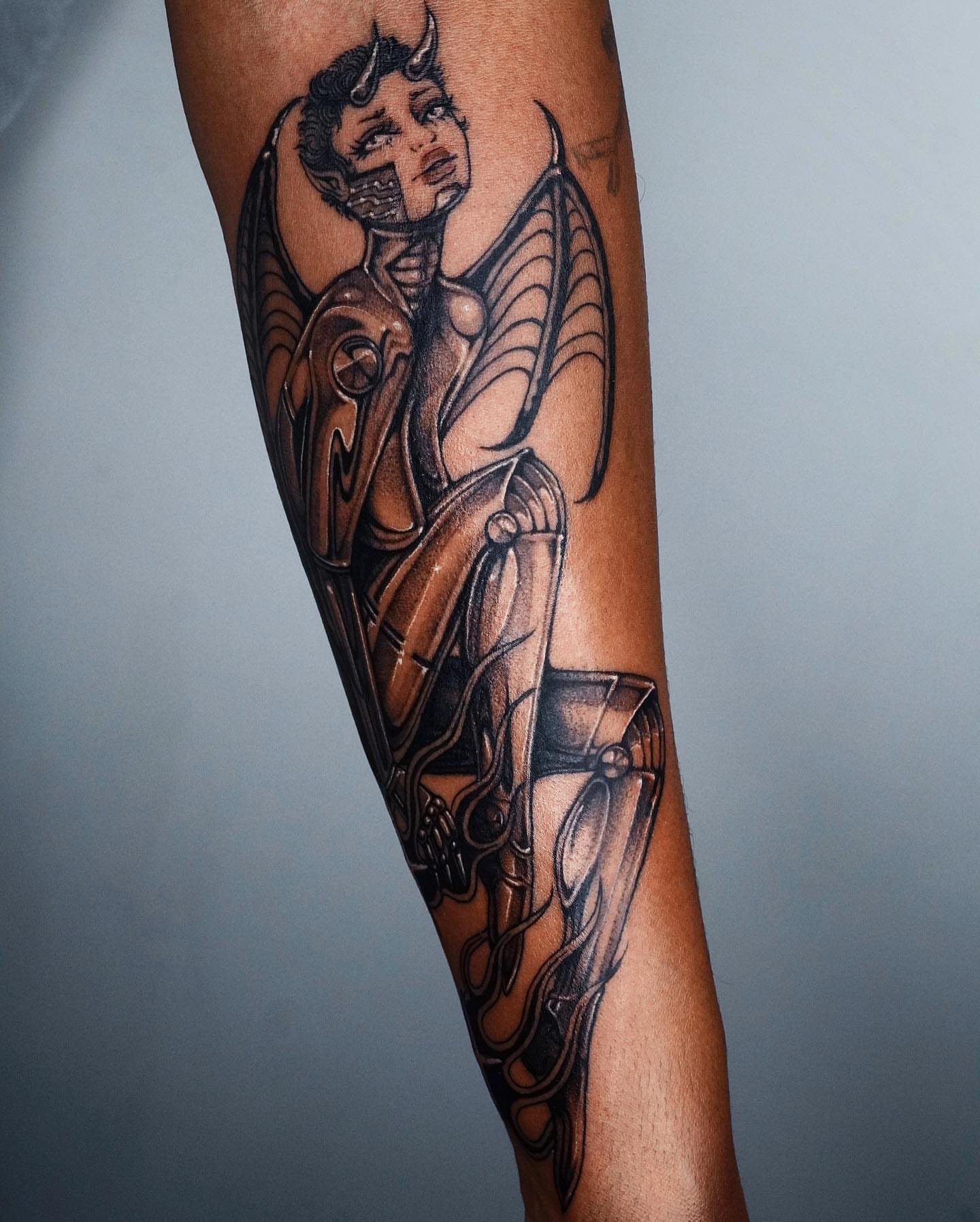 Tattoo by @jaded_youth_ — black_and_grey, geometric