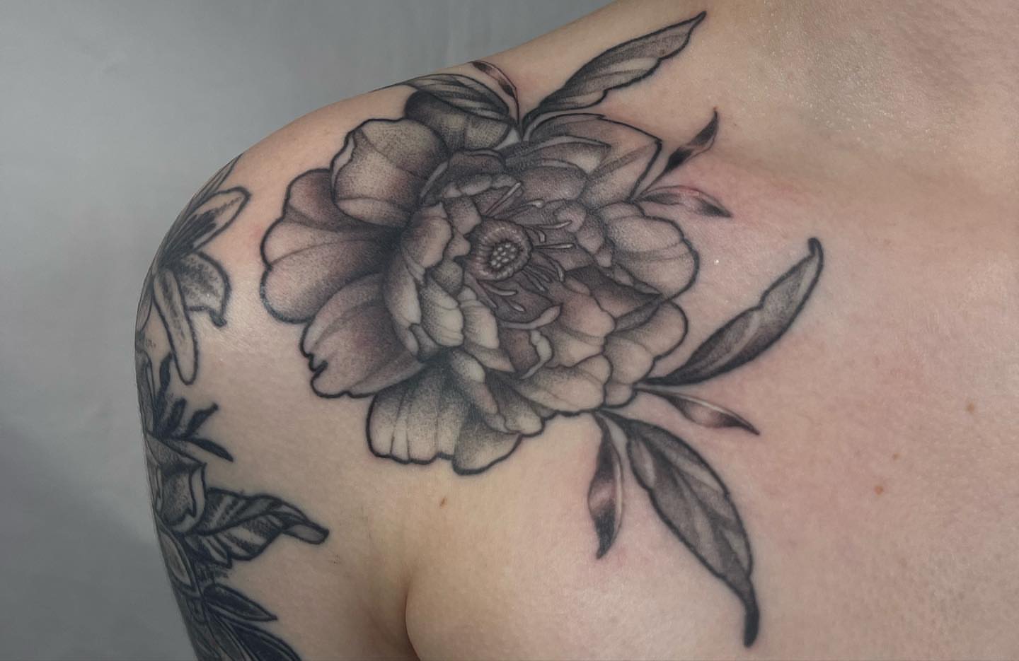 Tattoo by @softnddirty — black_and_grey