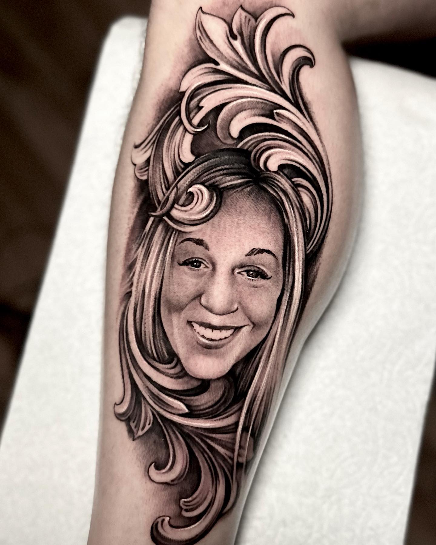 Tattoo by @gabejensentattoos — realism, black_and_grey