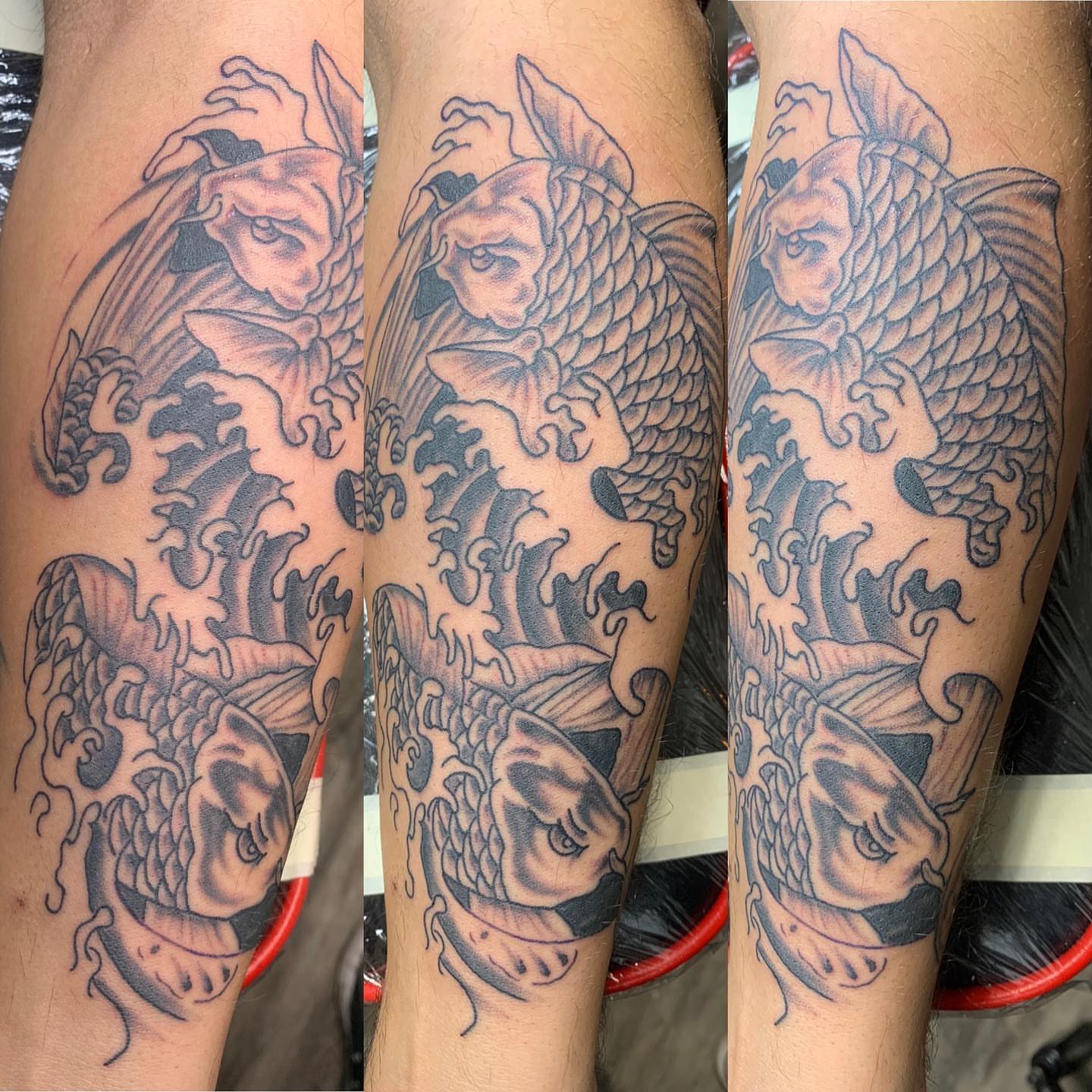 Koi fish japanese irezumi tattoo on the forearm by @goat76