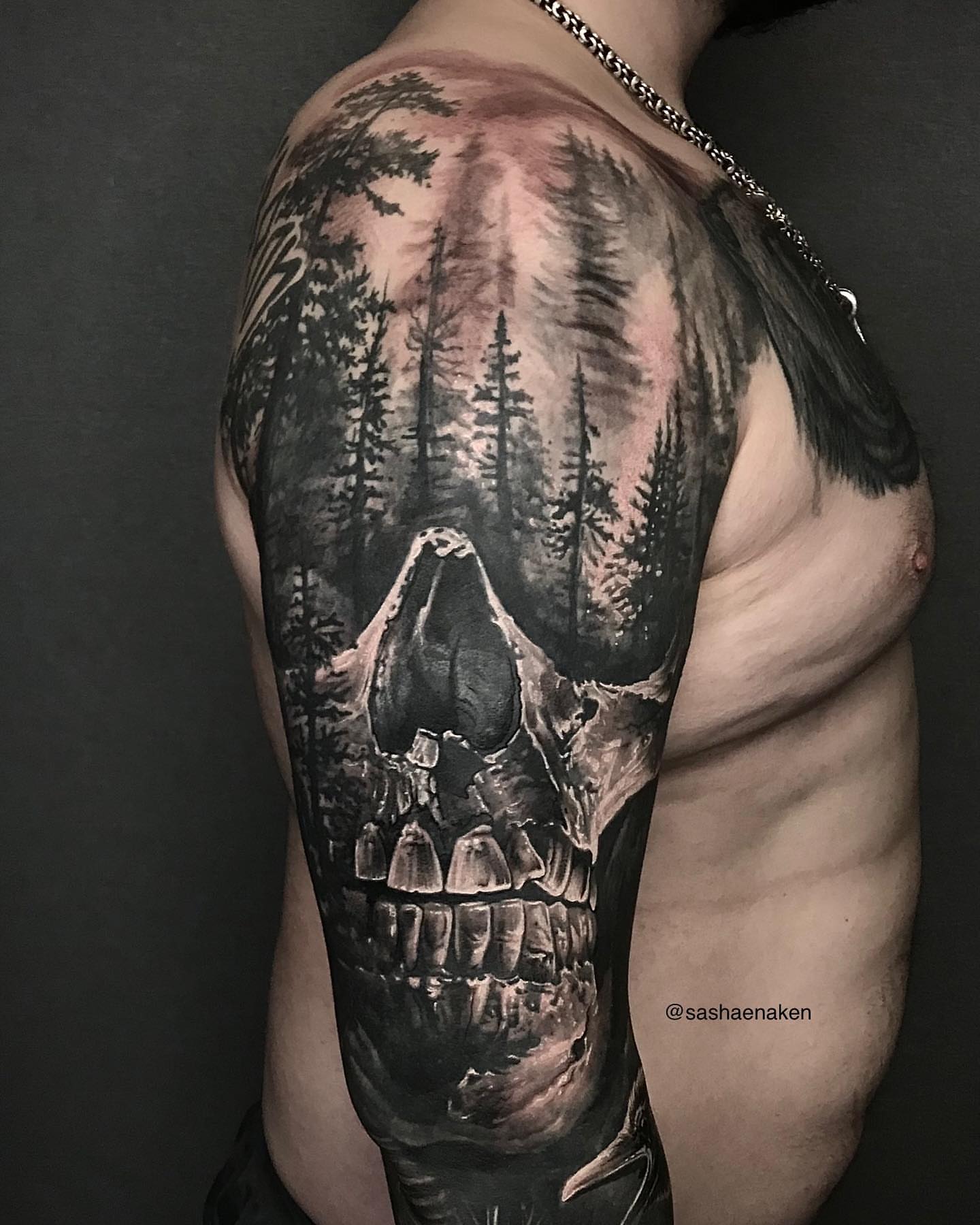 Tattoo by @sashaenaken — dark_realism, realism