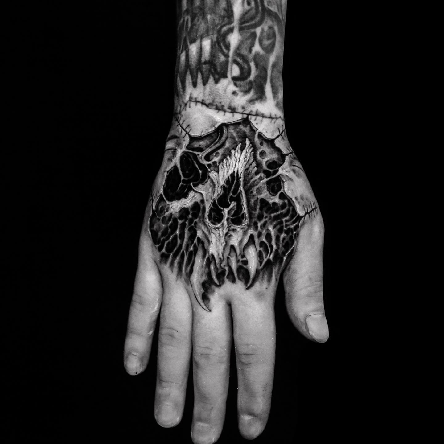 Tattoo by @99_blk — black_and_grey, dark_realism