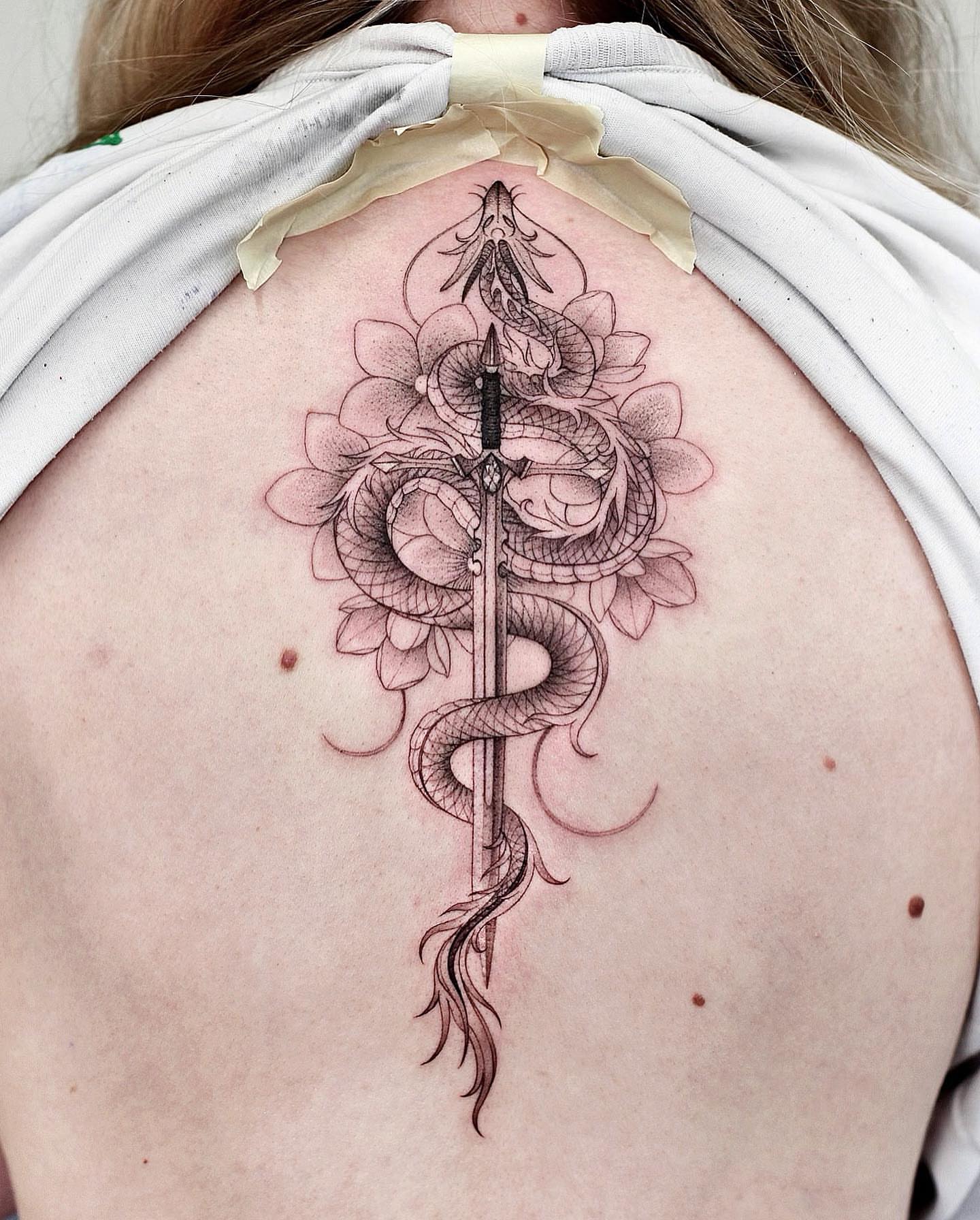 Tattoo by @linsey_tattooer — black_and_grey
