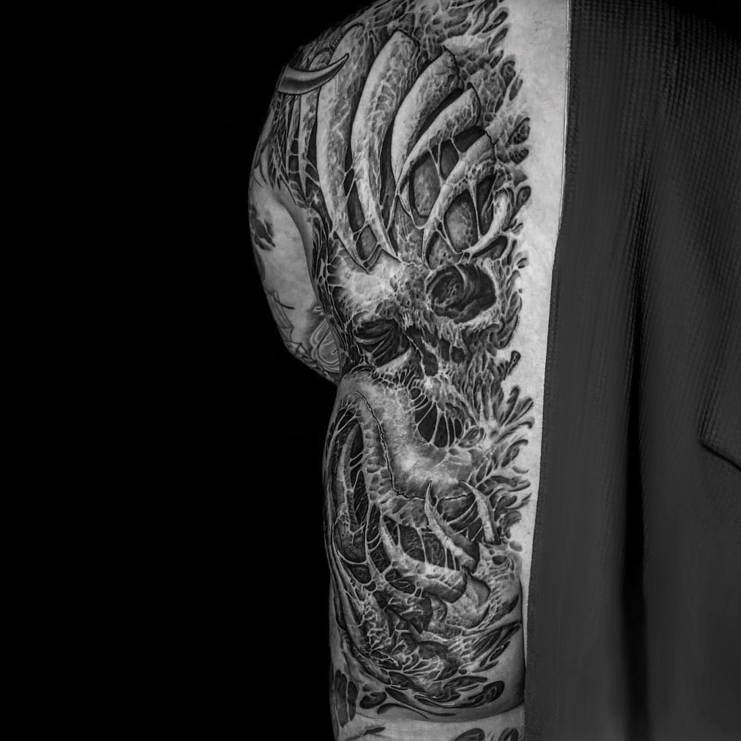 Tattoo by @99_blk — black_and_grey, realism