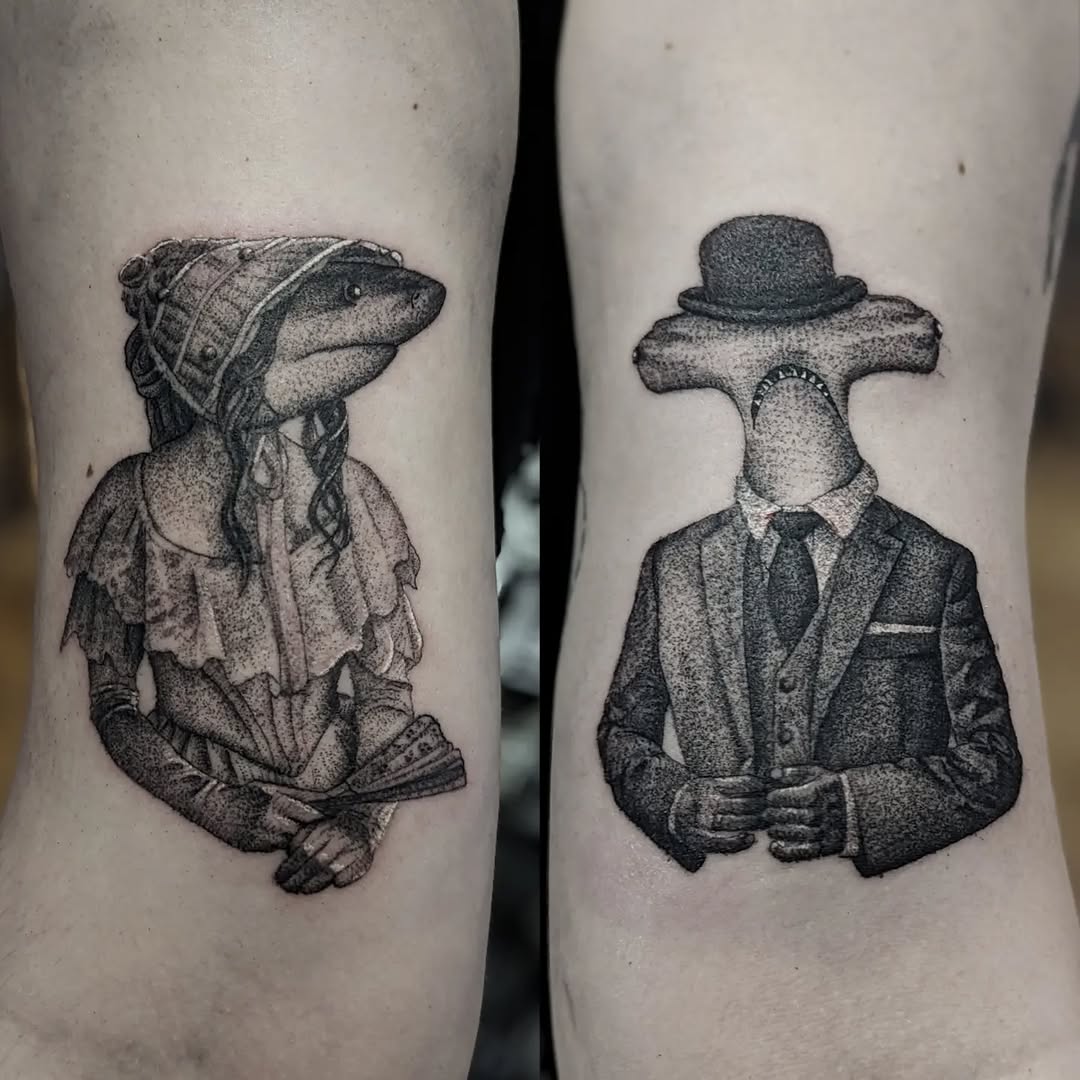 Tattoo by @worleytattoos — dotwork, realism