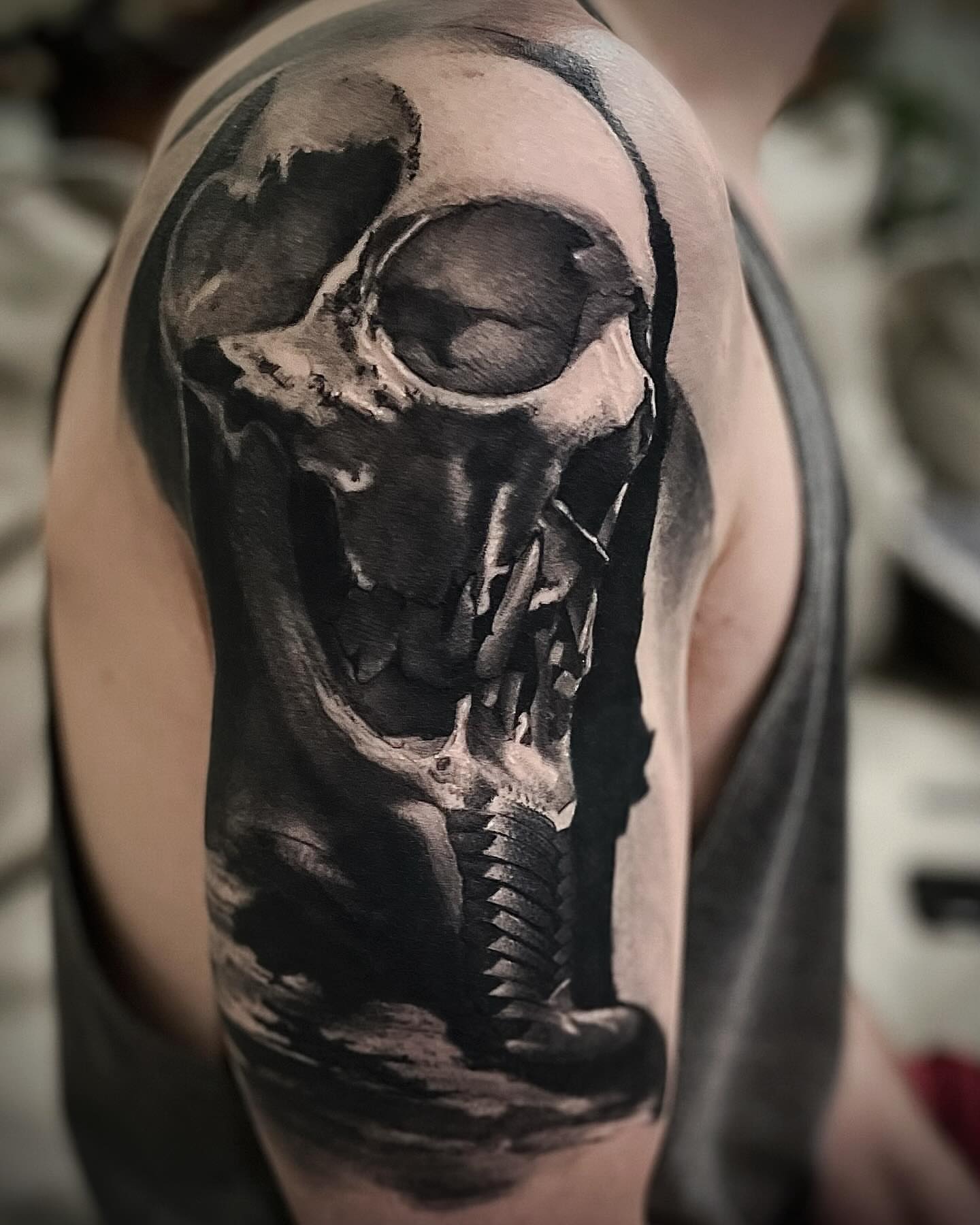 Tattoo by @schrail_edmund — realism, dark_realism