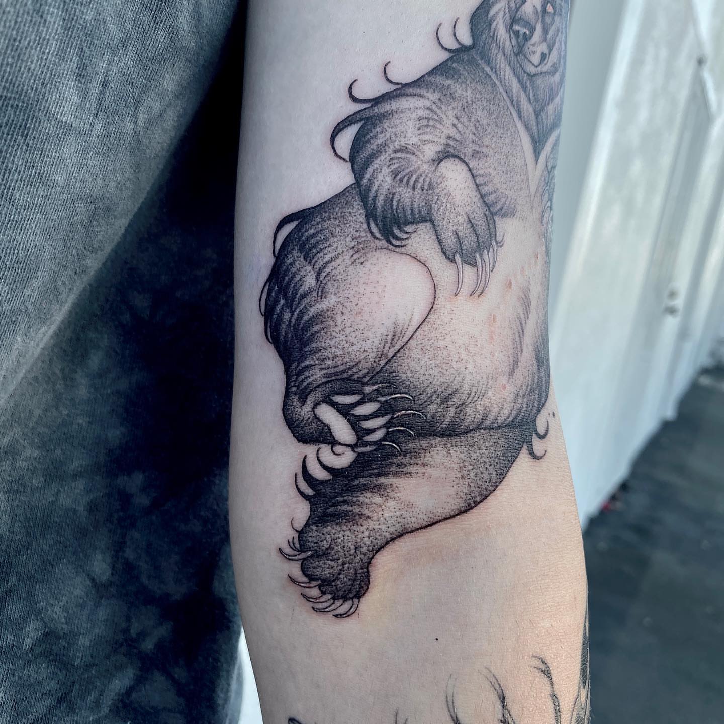 Tattoo by @crvbcore — dotwork, realism