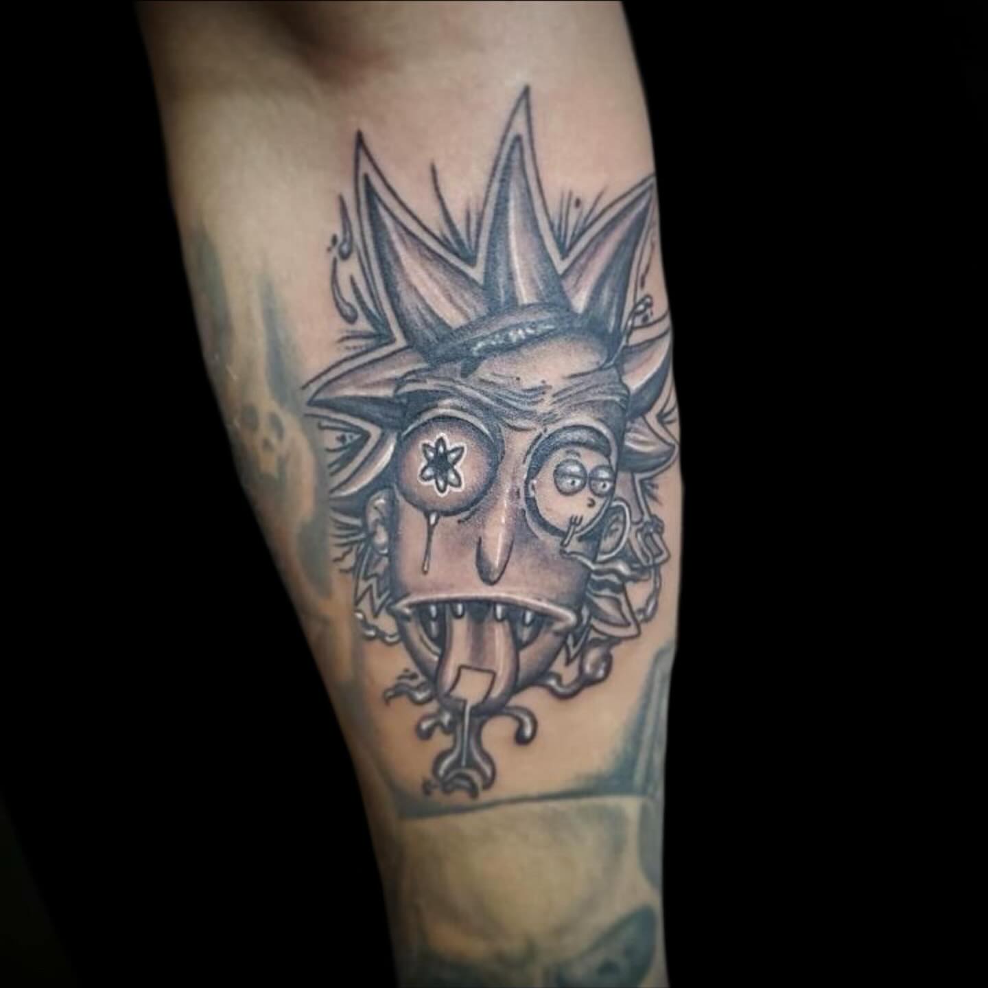 Tattoo by @tat2mushu — black_and_grey