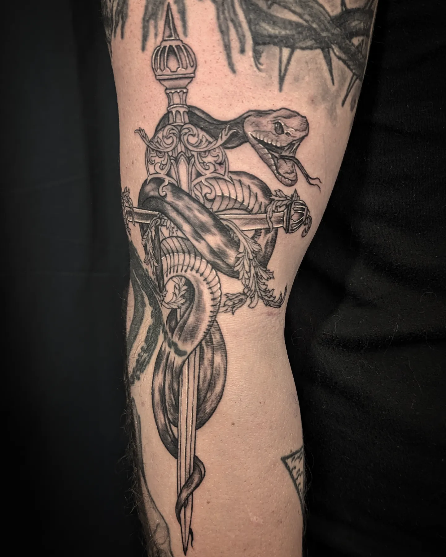 Tattoo by @krystamctattoos111 — black_and_grey