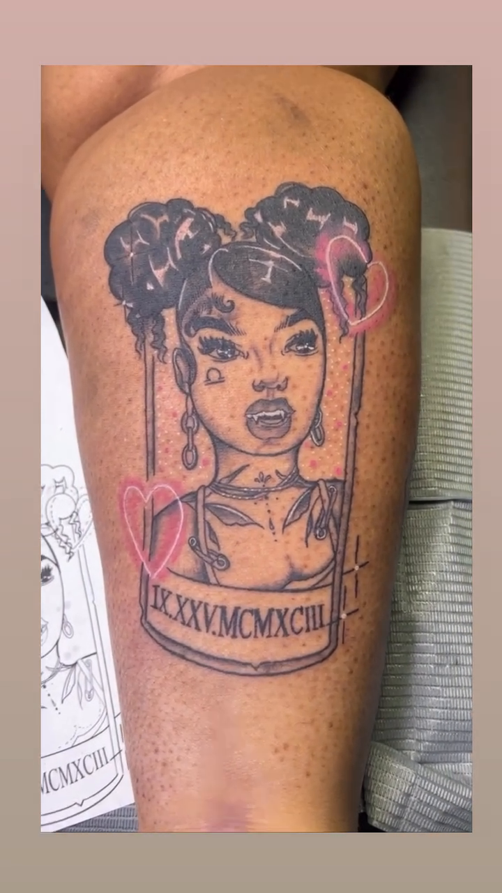 Realism tattoo on the upper arm by Jazz Walker