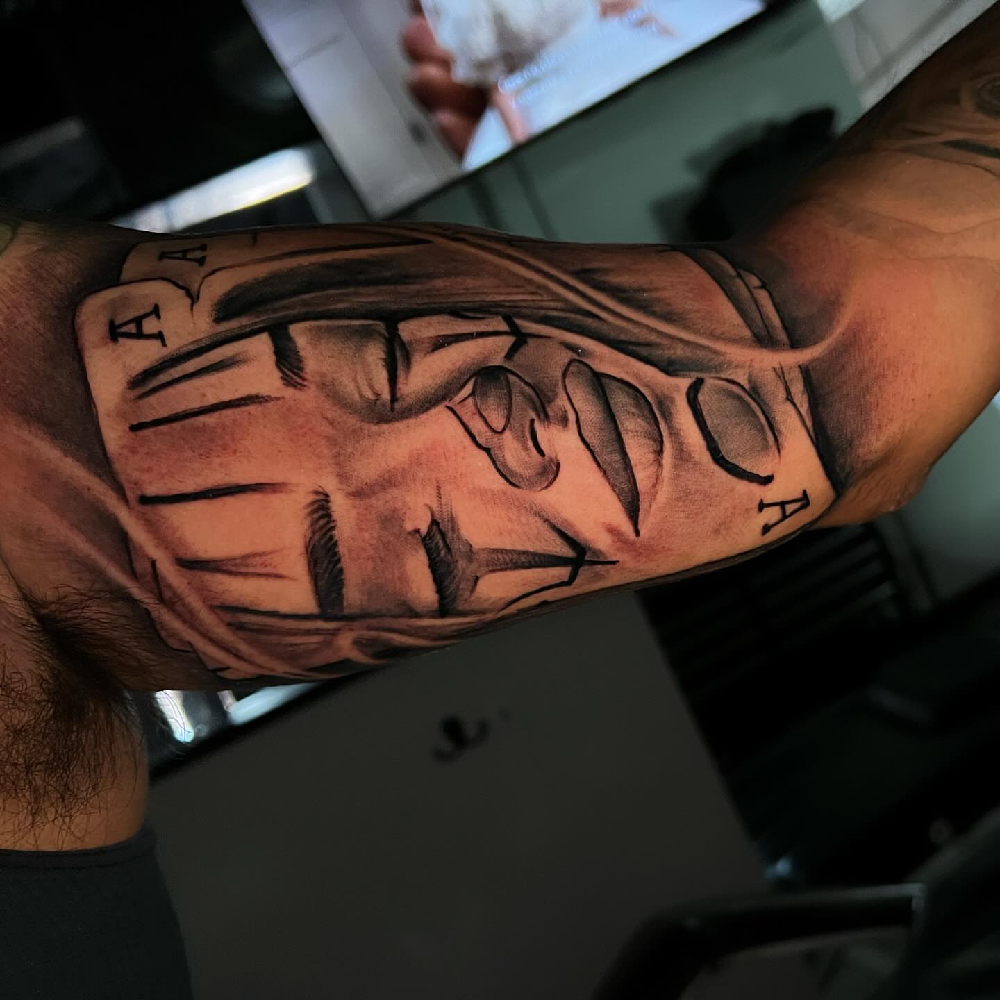 Tattoo by @210miketheinkman — black_and_grey